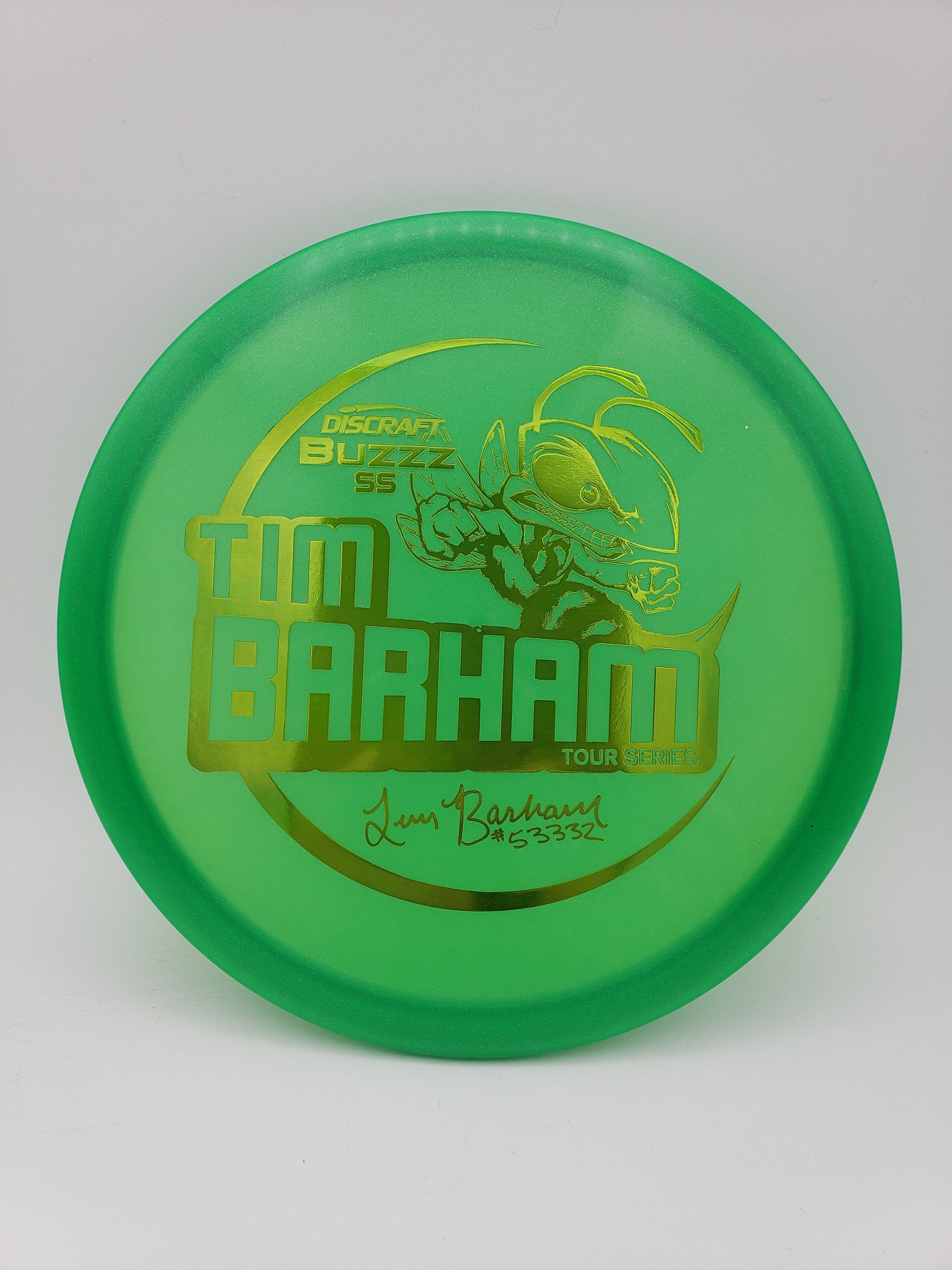 Discraft Tim Barham tour series Buzzz SS disc golf disc front view