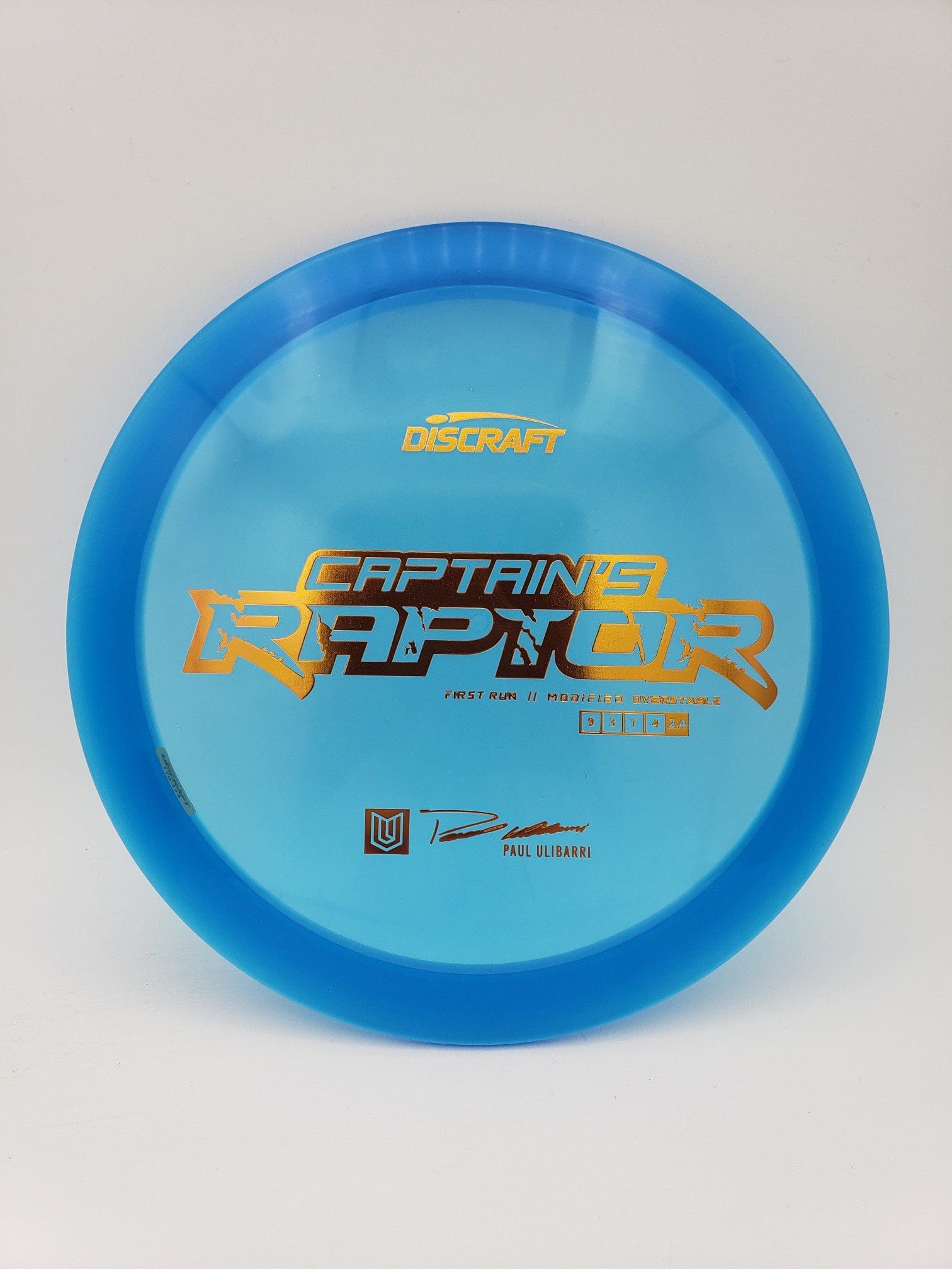 Discraft 2021 First Run Captain's Raptor batch 5 disc golf disc front view