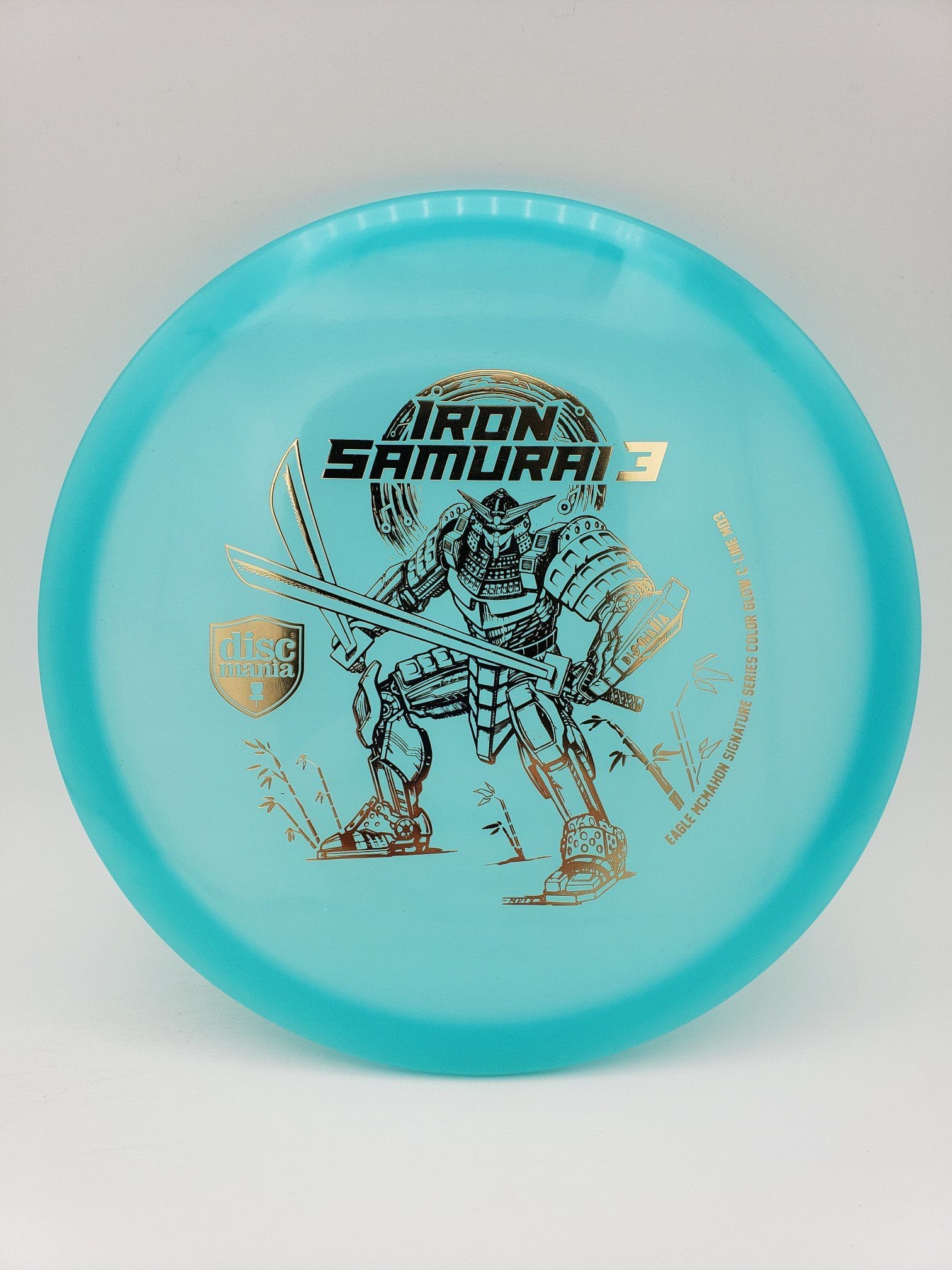 Discmania Iron Samurai 3 - Eagle McMahon Signature Series Color Glow C-line MD3 disc golf disc side view