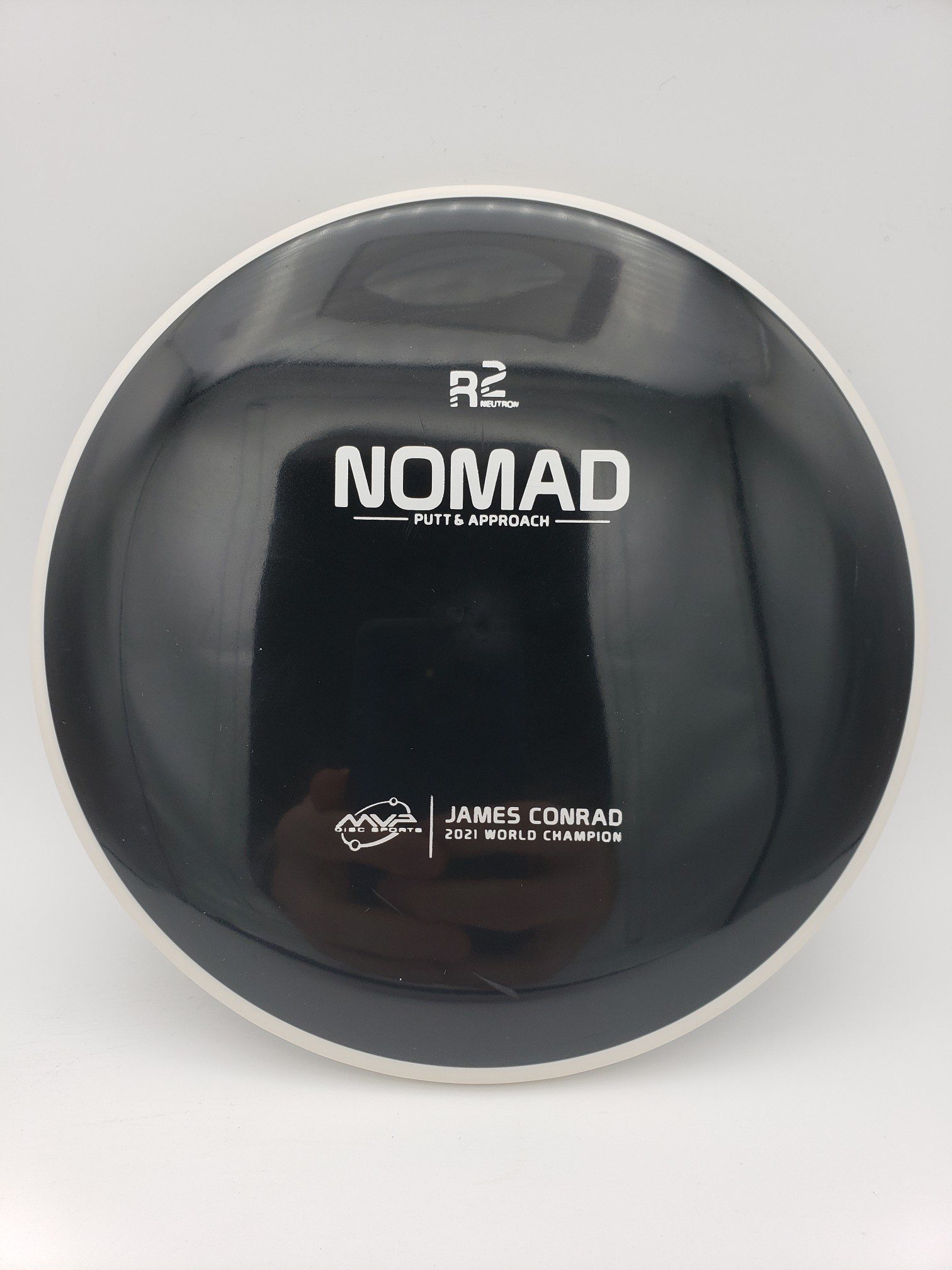 MVP James Conrad R2 Neutron Nomad disc golf disc front view