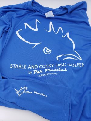 Stable and Cocky performance long sleeves K3 Kaxe art by Par Plastics disc golf disc back view