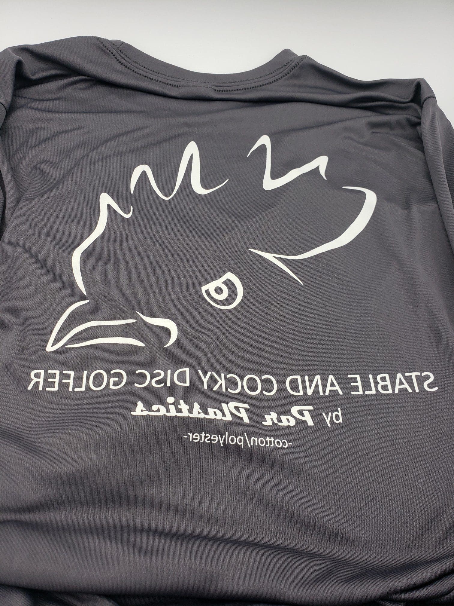 Stable and Cocky performance long sleeves K3 Kaxe art by Par Plastics disc golf disc detail view