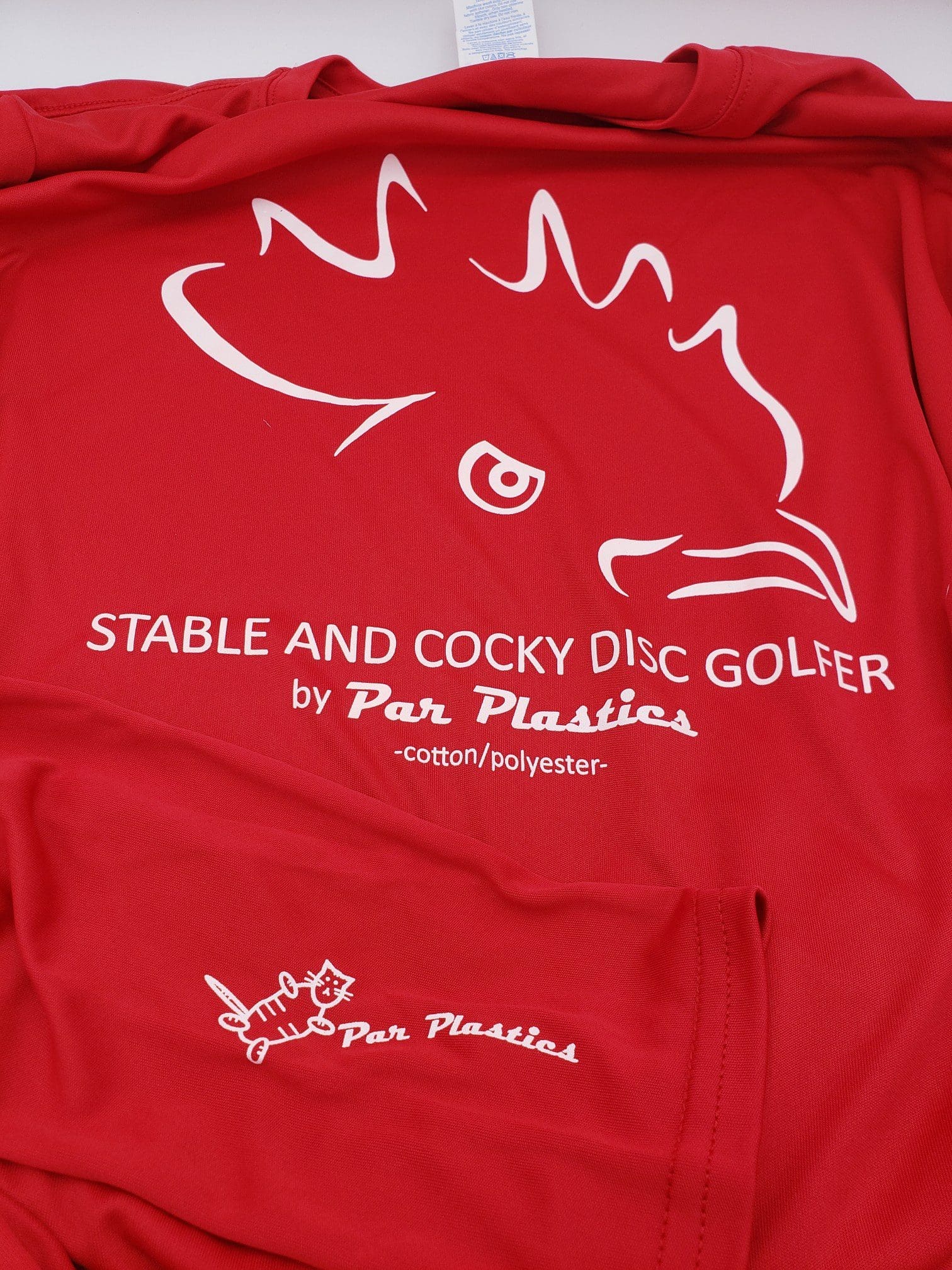 Stable and Cocky performance long sleeves K3 Kaxe art by Par Plastics disc golf disc front view
