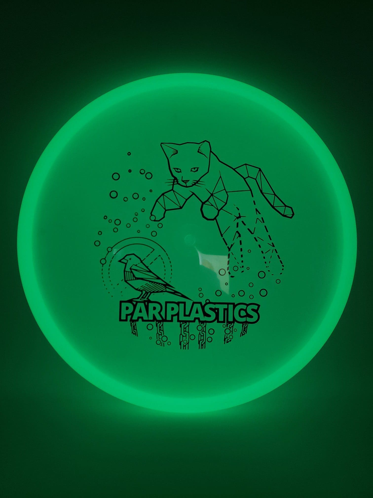 Discmania Premium Active Glow Shogun Power Kitty disc golf disc front view