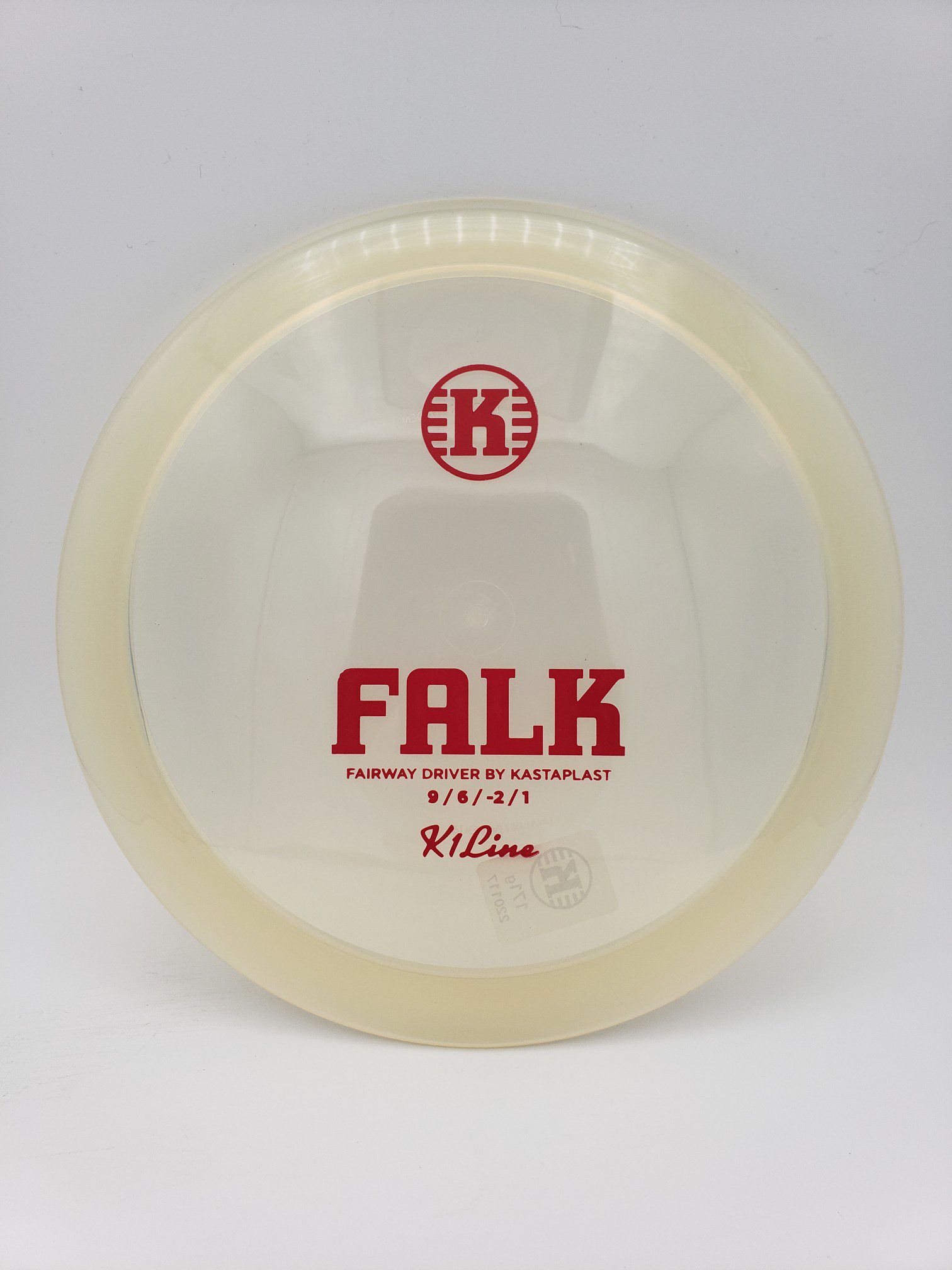 Kastaplast K1 Falk clear disc golf disc front view