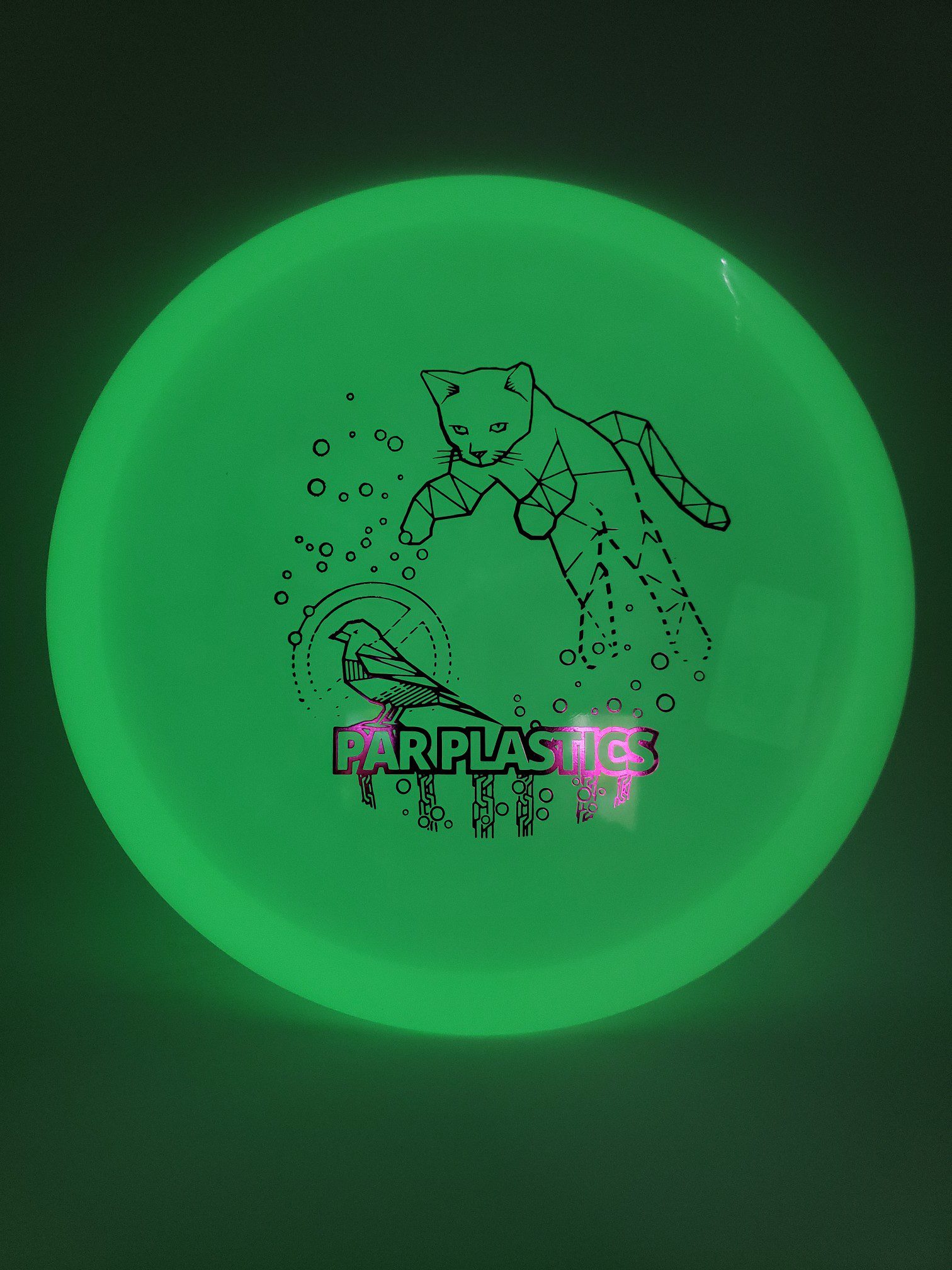 Kastaplast K1 Glow Kaxe 2022 Power Kitty run disc golf disc front view