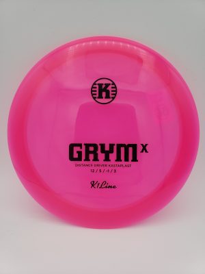 Kastaplast K1 Grym X hot pink disc golf disc front view