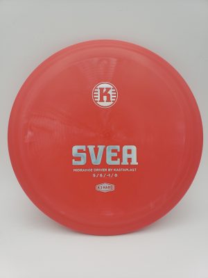 Kastaplast K3 Hard Svea salmon disc golf disc front view