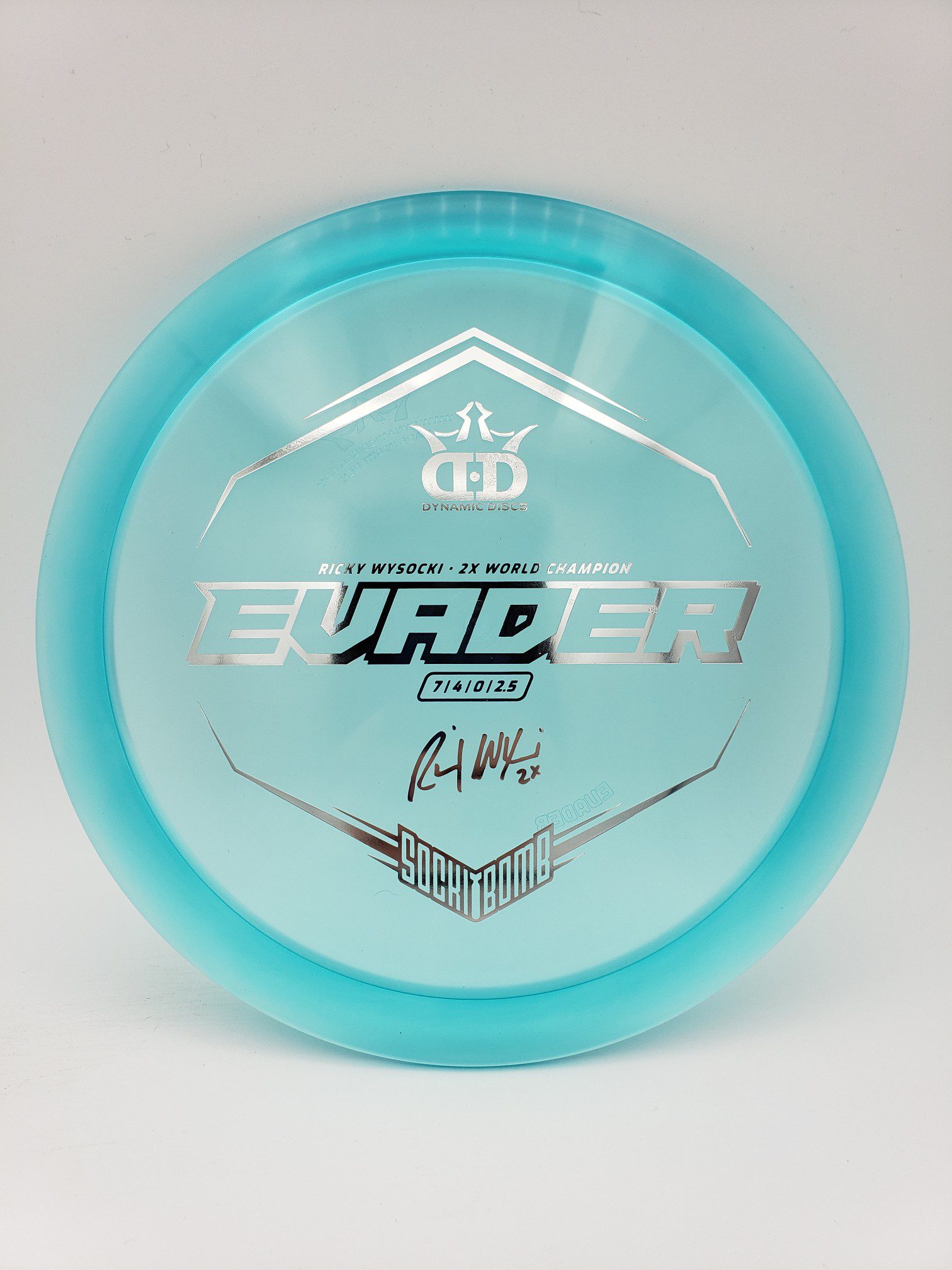 Dynamic Discs Sockibomb Lucid Evader disc golf disc front view