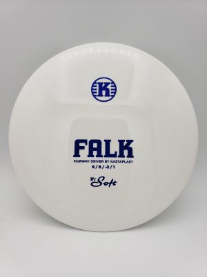 Kastaplast K1 Soft Falk white disc golf disc front view