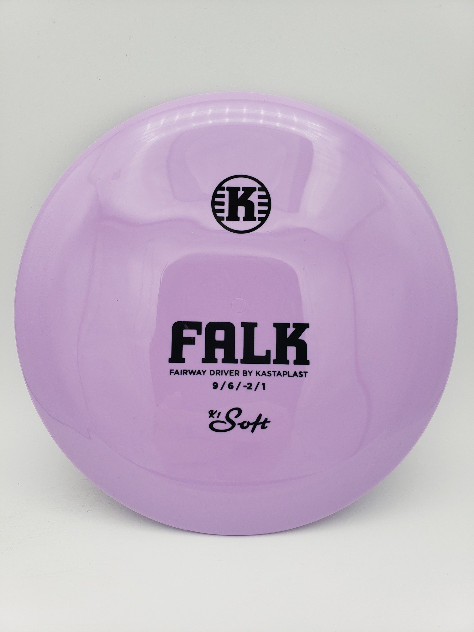Kastaplast K1 Soft Falk lavender disc golf disc front view