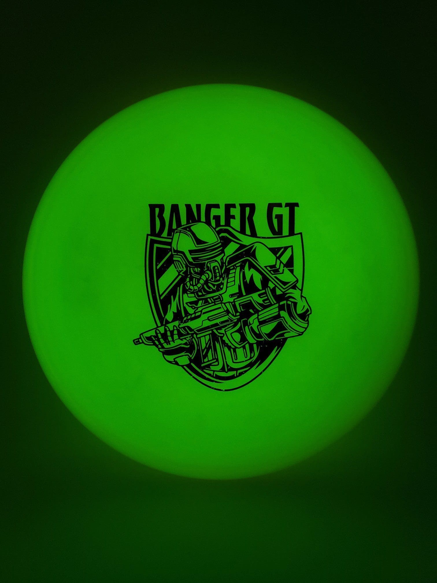 Discraft Z Glo Banger GT Trooper stamp by Infinite Discs disc golf disc detail view