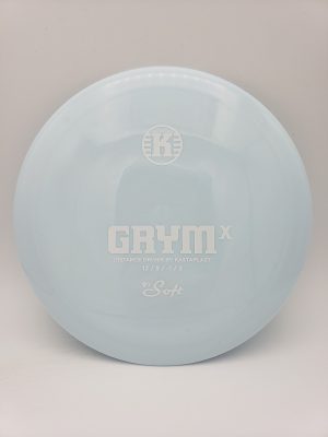 Kastaplast K1 Soft Grym X baby blue disc golf disc front view