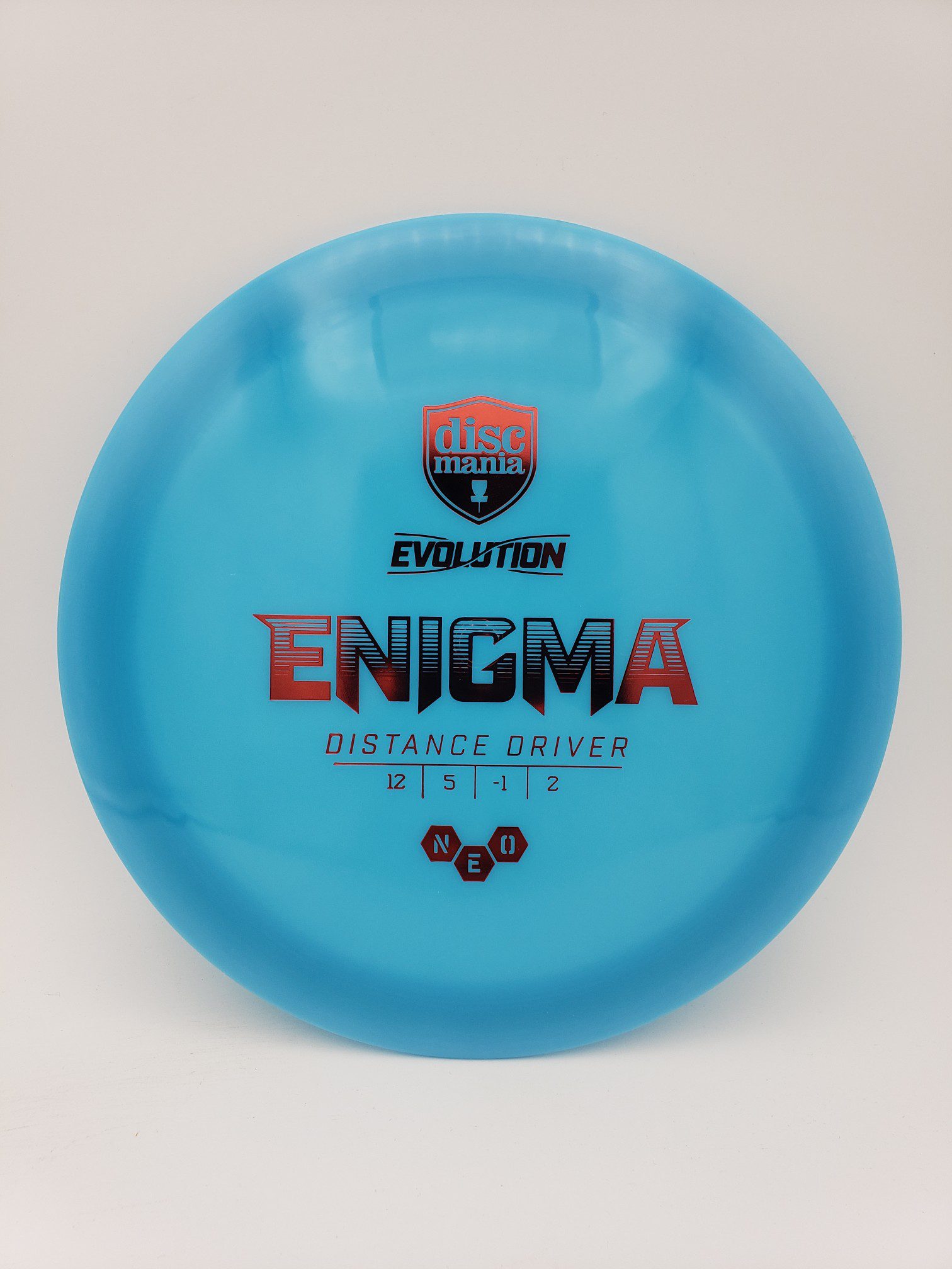 Discmania Neo Enigma disc golf disc front view