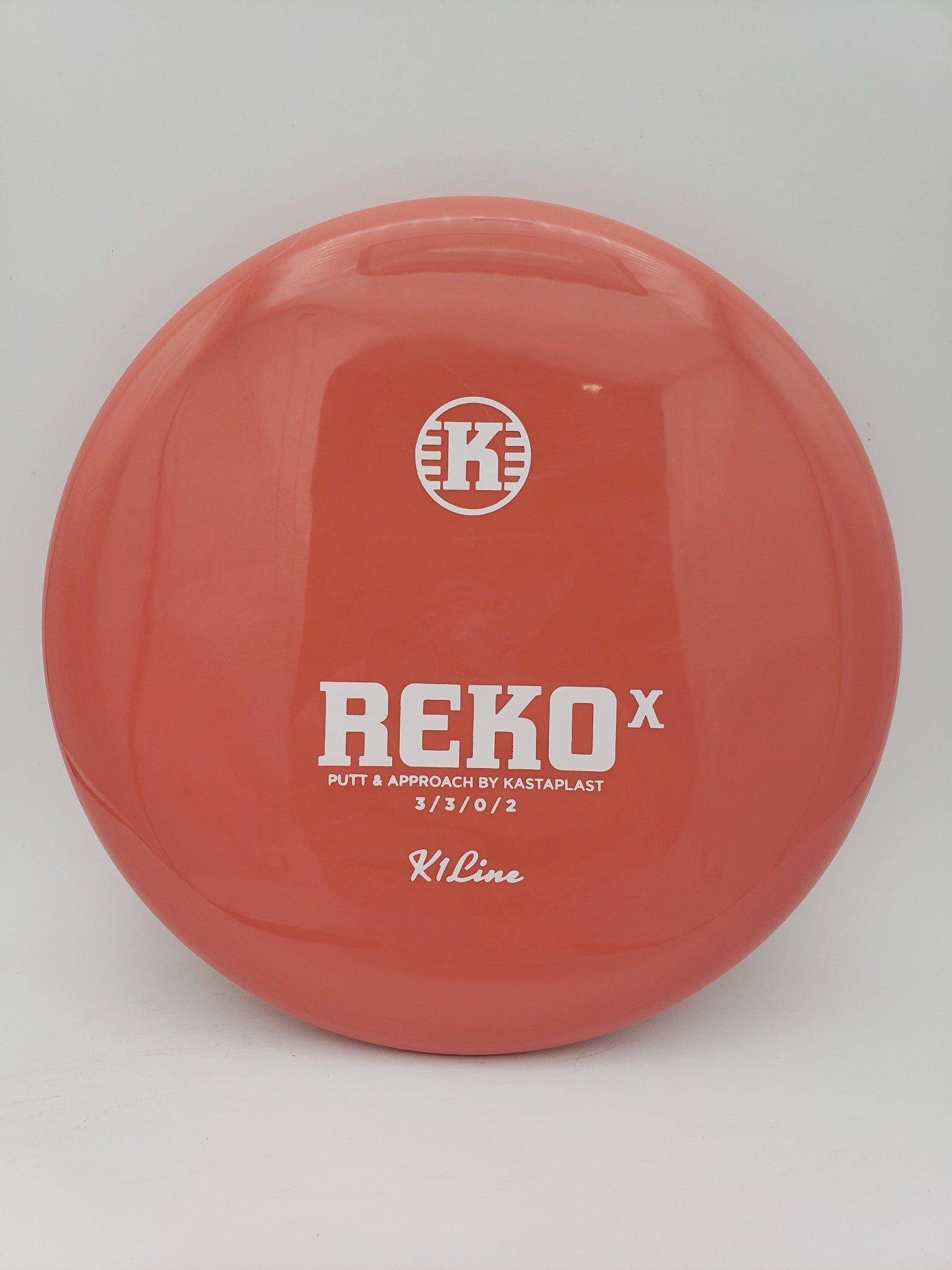 Kastaplast K1 Reko X bubblegum pink disc golf disc front view