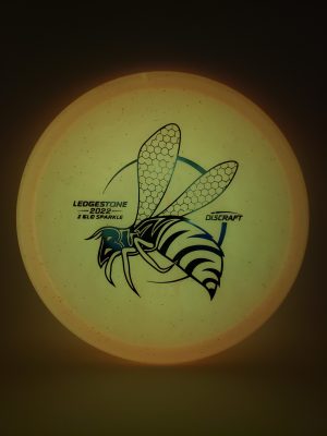 Discraft Ledgestone 2022 LE Z Glo Sparkle Buzzz disc golf disc side view