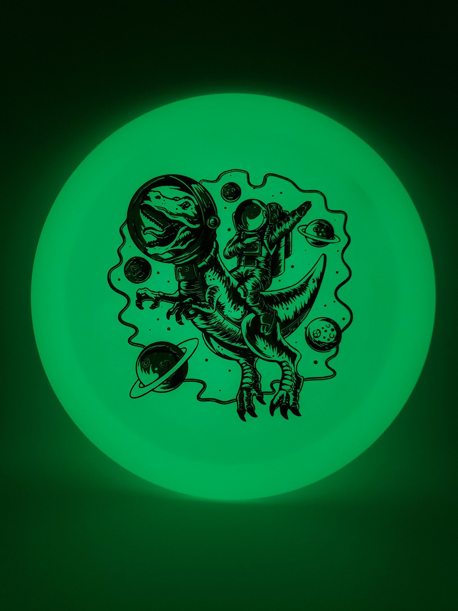 Discraft Z Glo Raptor in space stamp by Infinite Discs disc golf disc back view