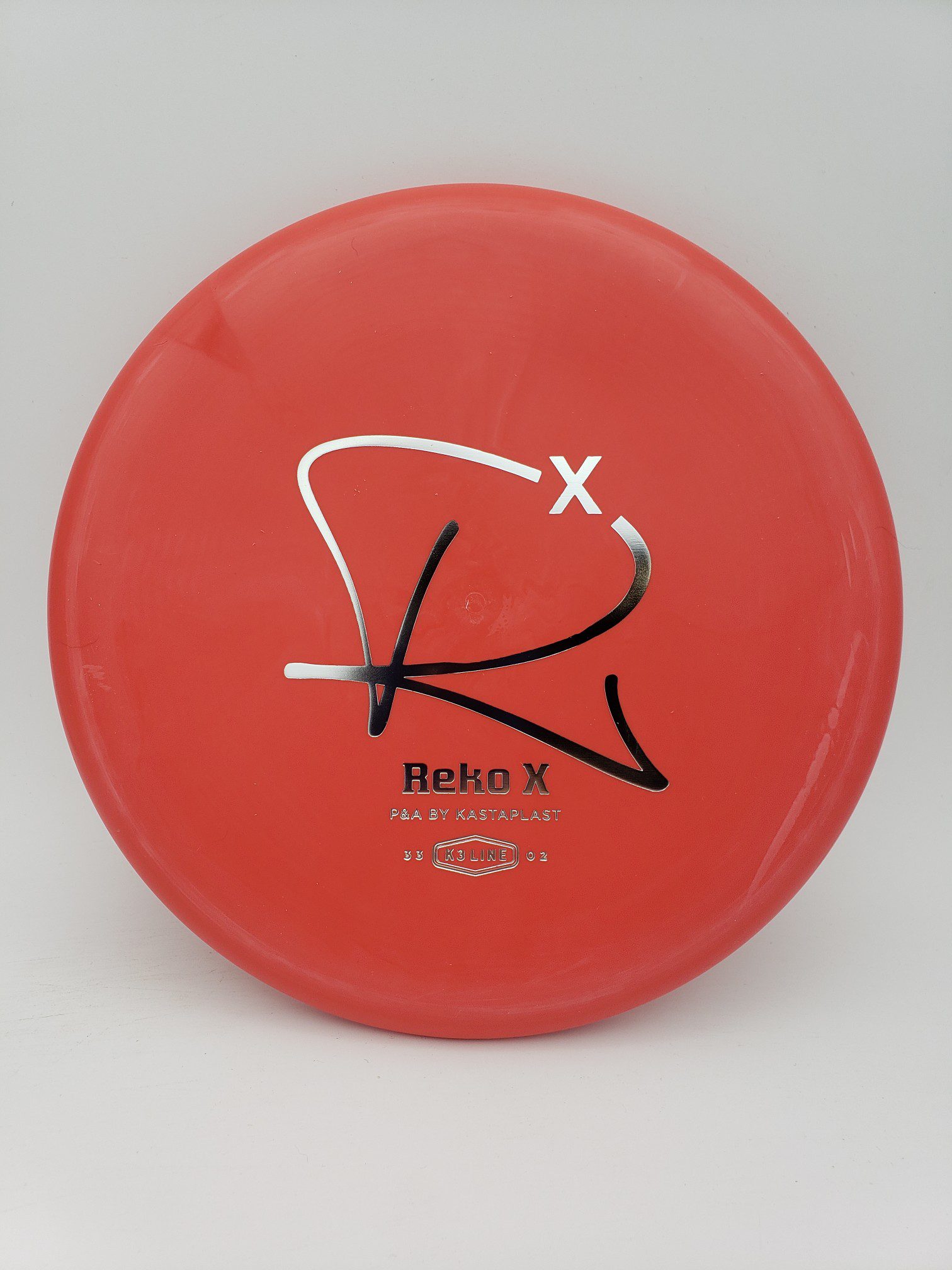 Kastaplast K3 Reko X red disc golf disc front view