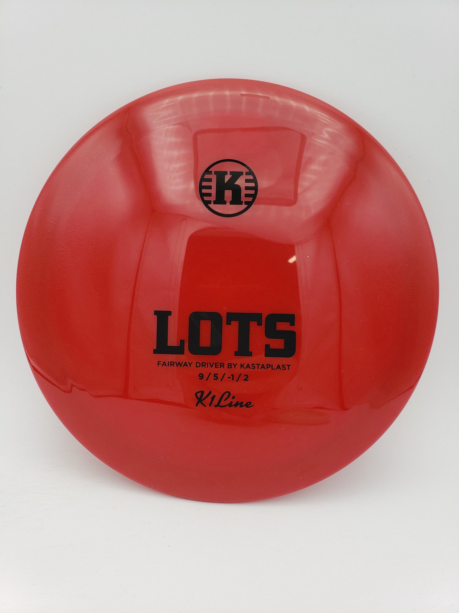 Kastaplast K1 Lots red disc golf disc front view