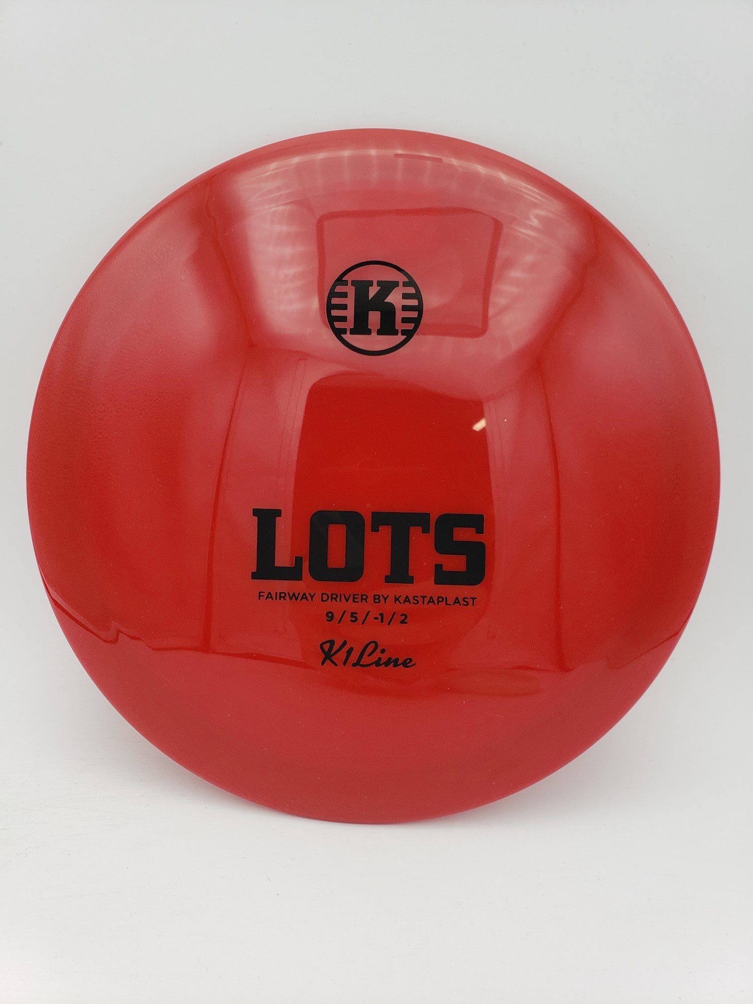 Kastaplast K1 Lots red disc golf disc front view