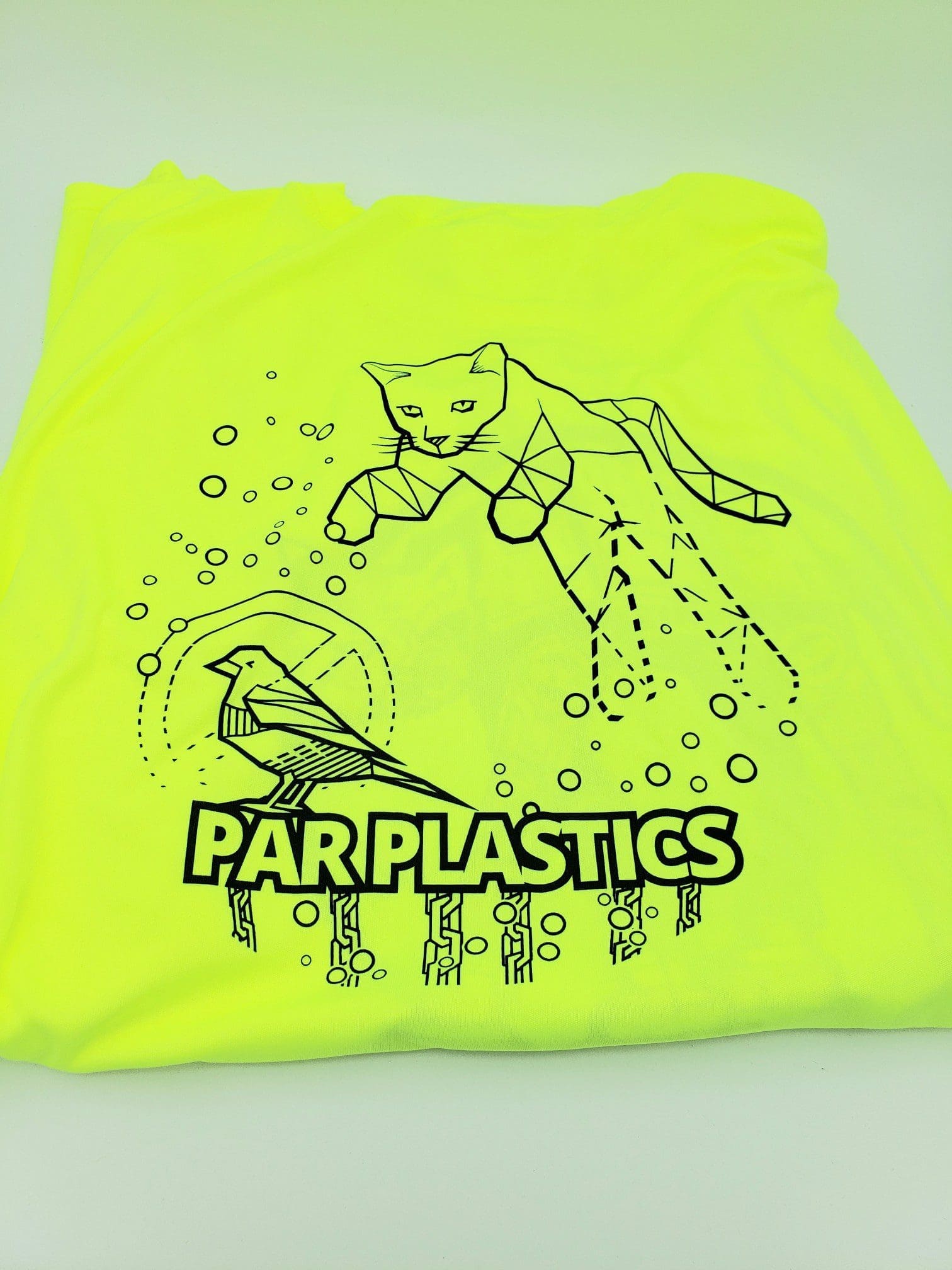 Par Plastics AT-AT Cat performance shirts by LSWT disc golf disc side view