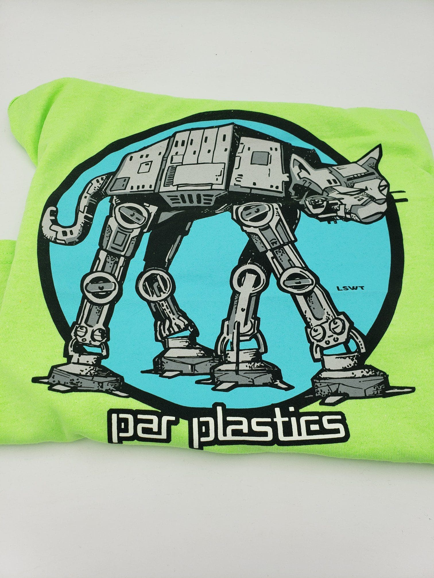 Par Plastics AT-AT Cat tank tops by LSWT disc golf disc back view