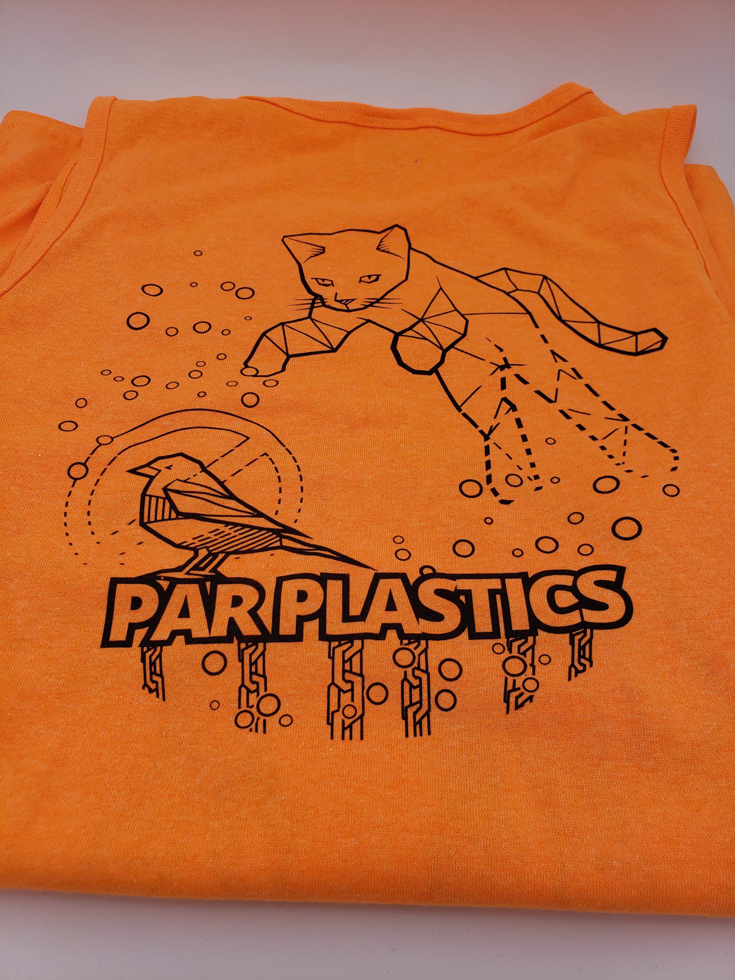 Par Plastics AT-AT Cat tank tops by LSWT disc golf disc top view