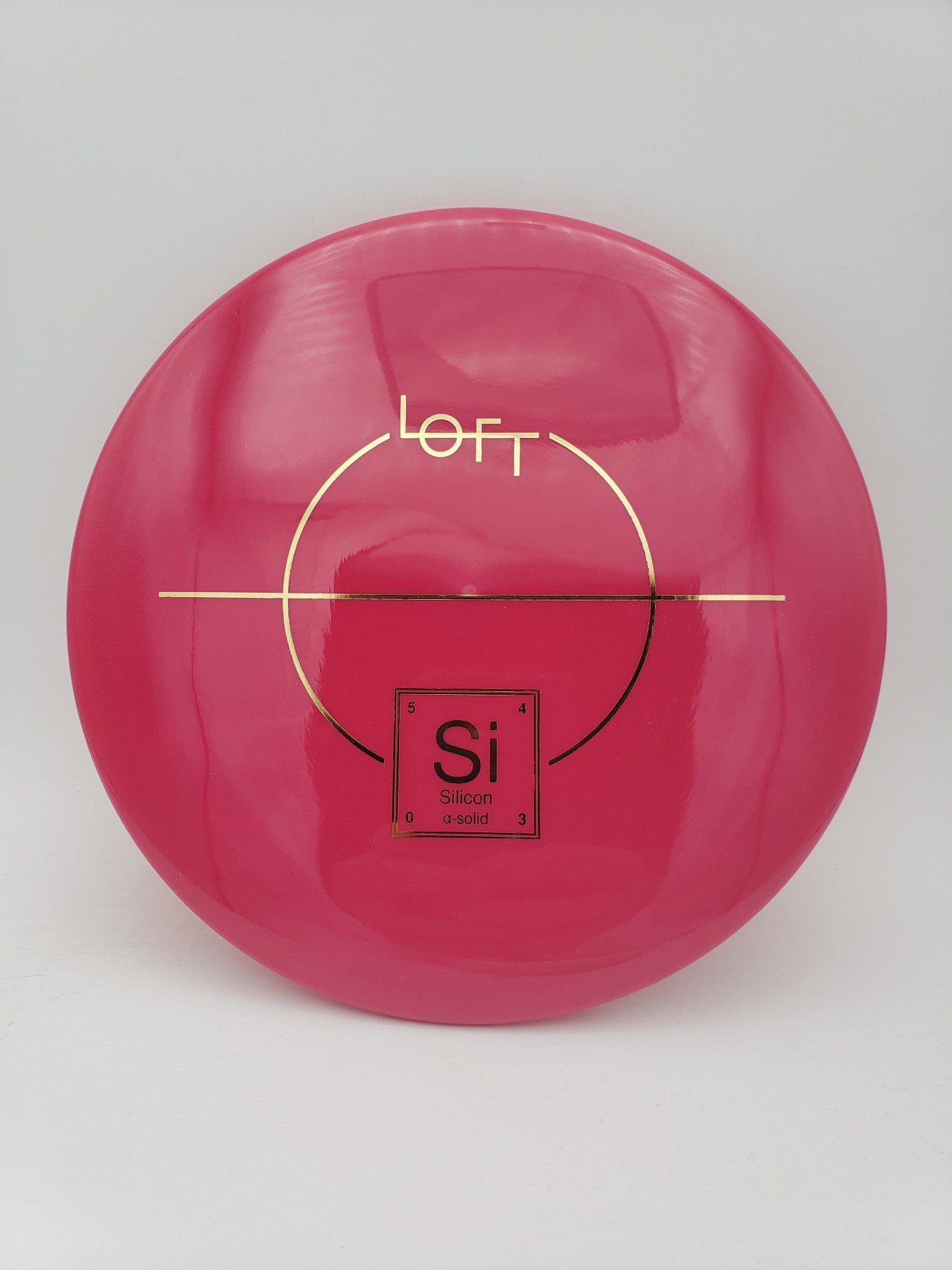 Lft Discs Silicon Alpha-solid pink disc golf disc front view
