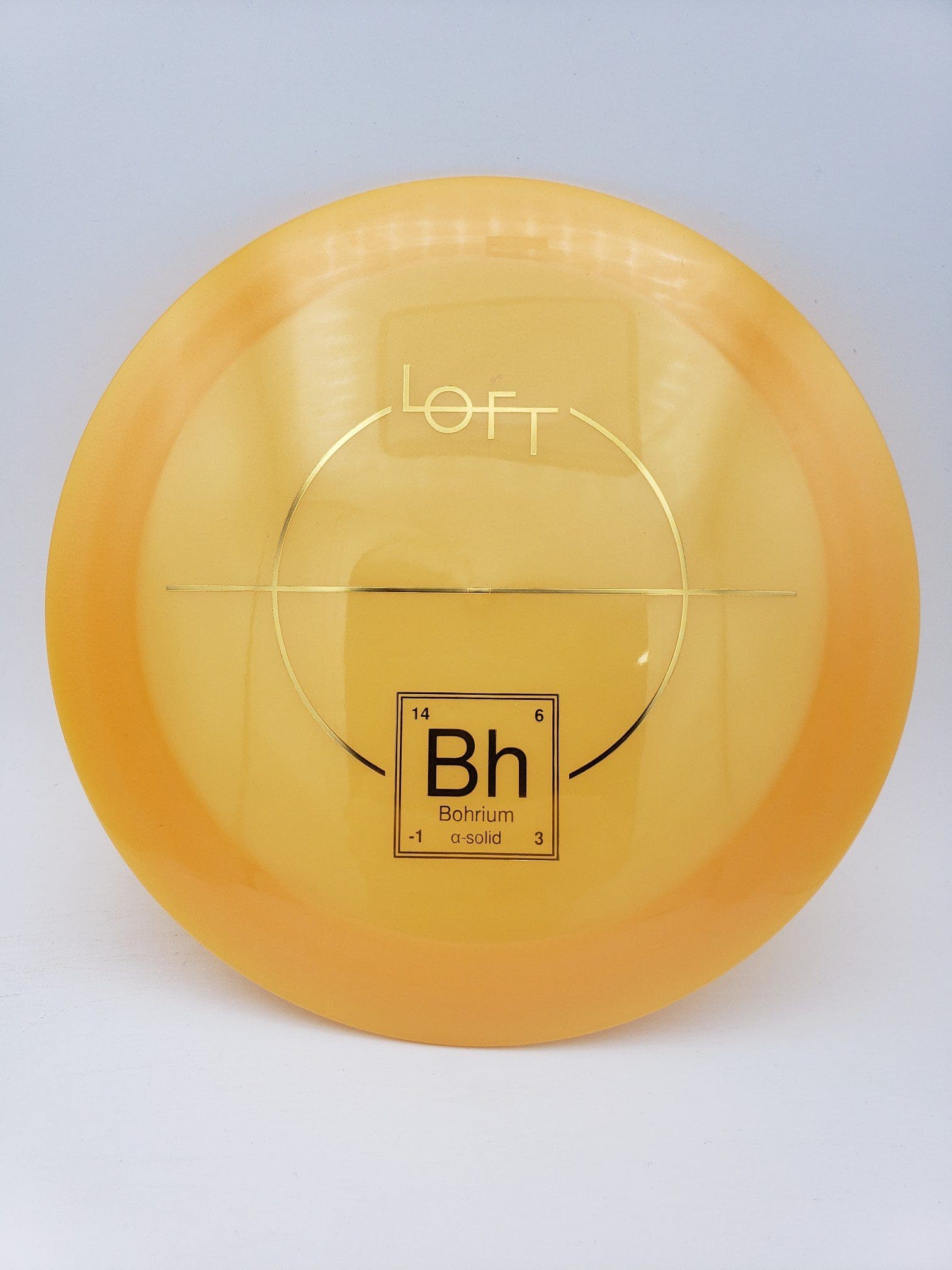 Lft Discs Bohrium Alpha-solid orange disc golf disc front view