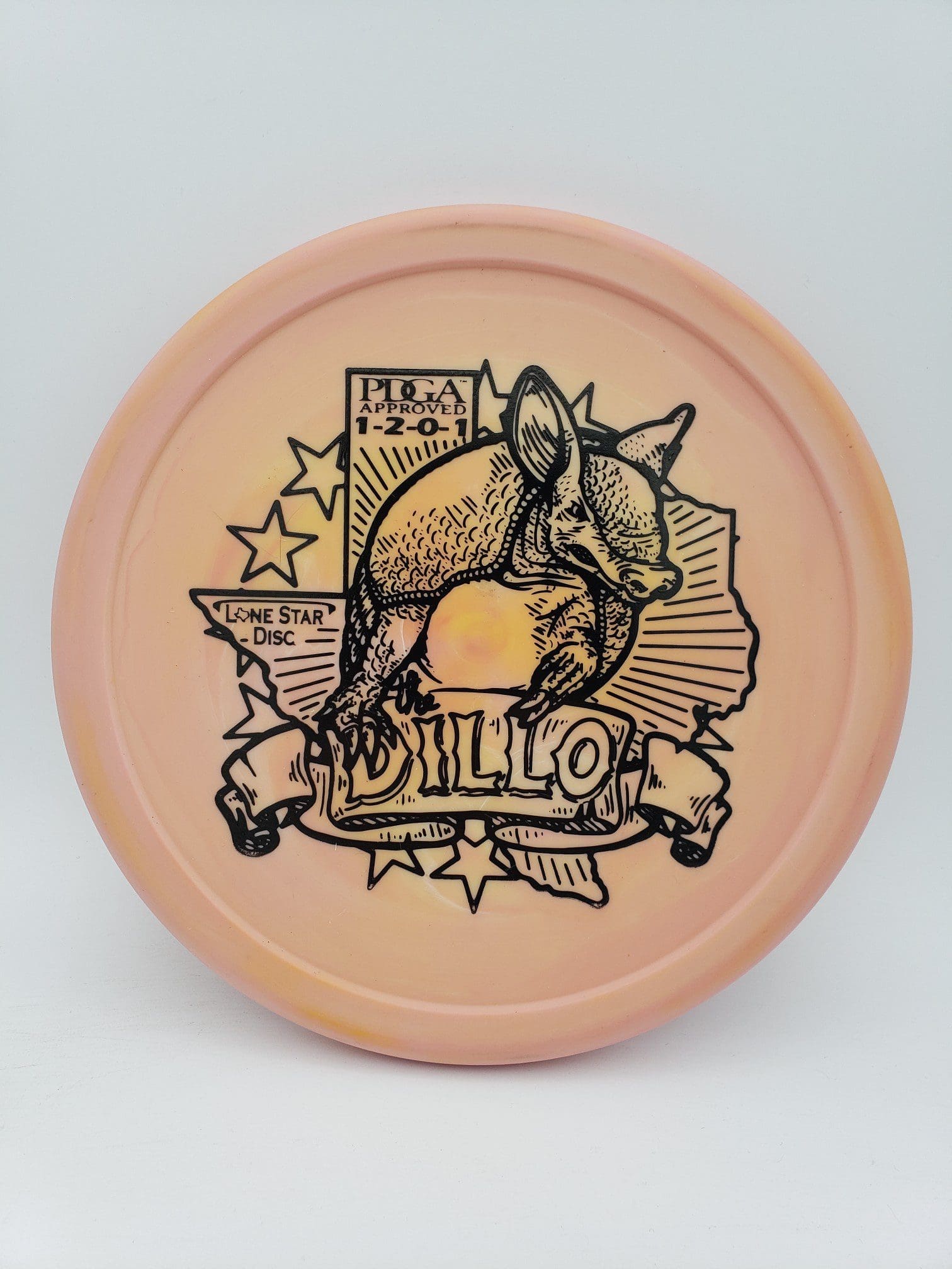 LSD v2 Armadillo disc golf disc front view