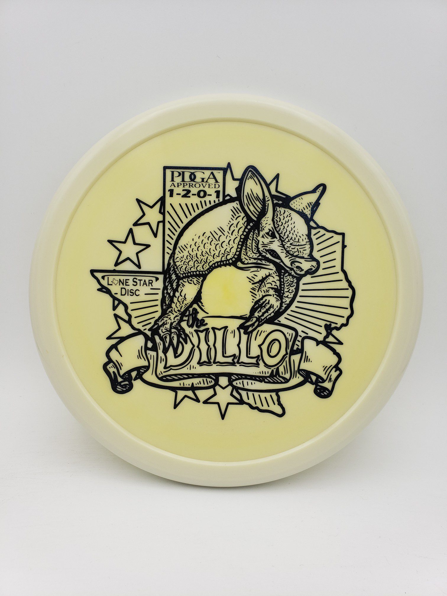 LSD Alpha Armadillo disc golf disc front view