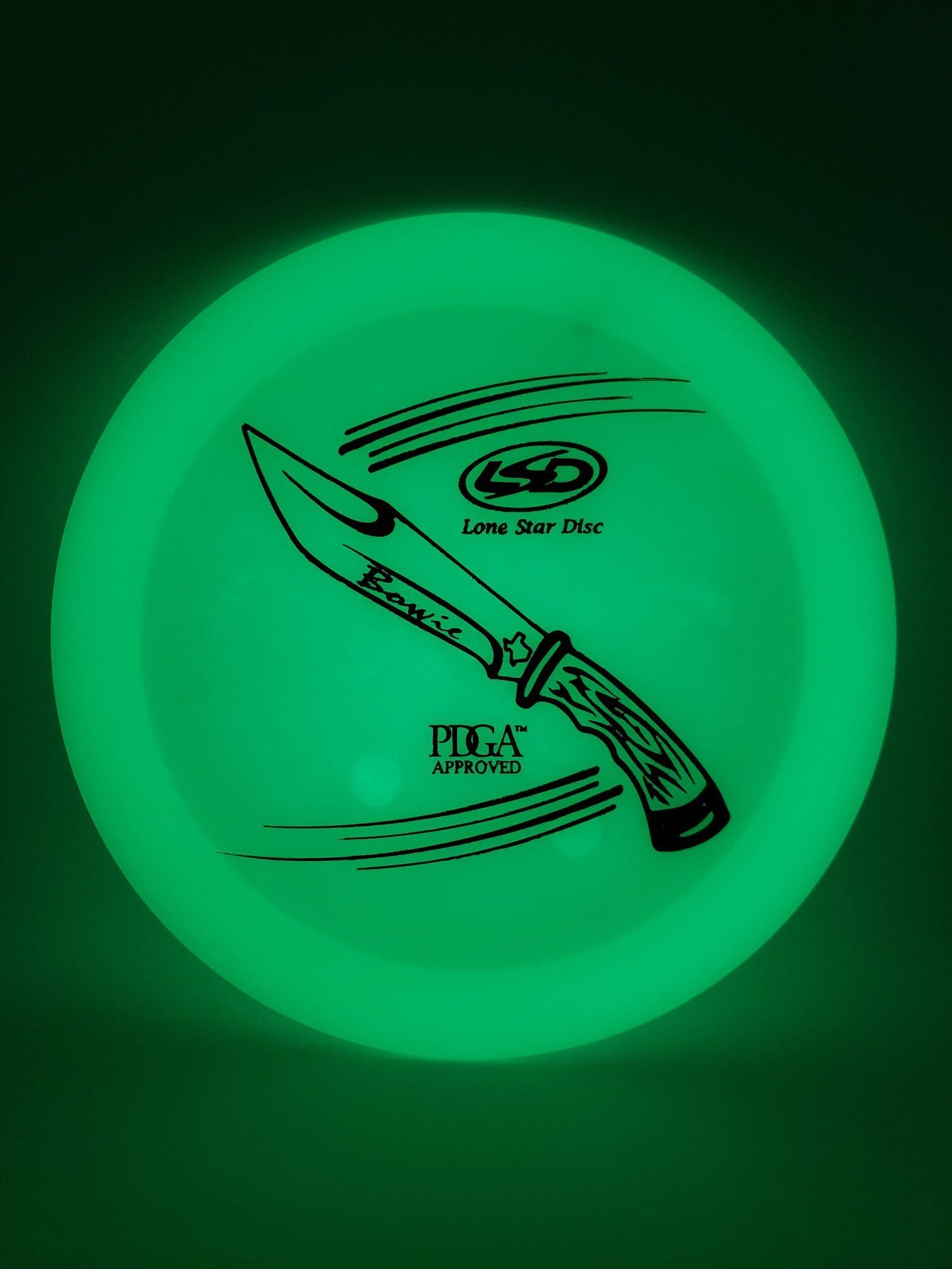 LSD Glow Bowie disc golf disc front view