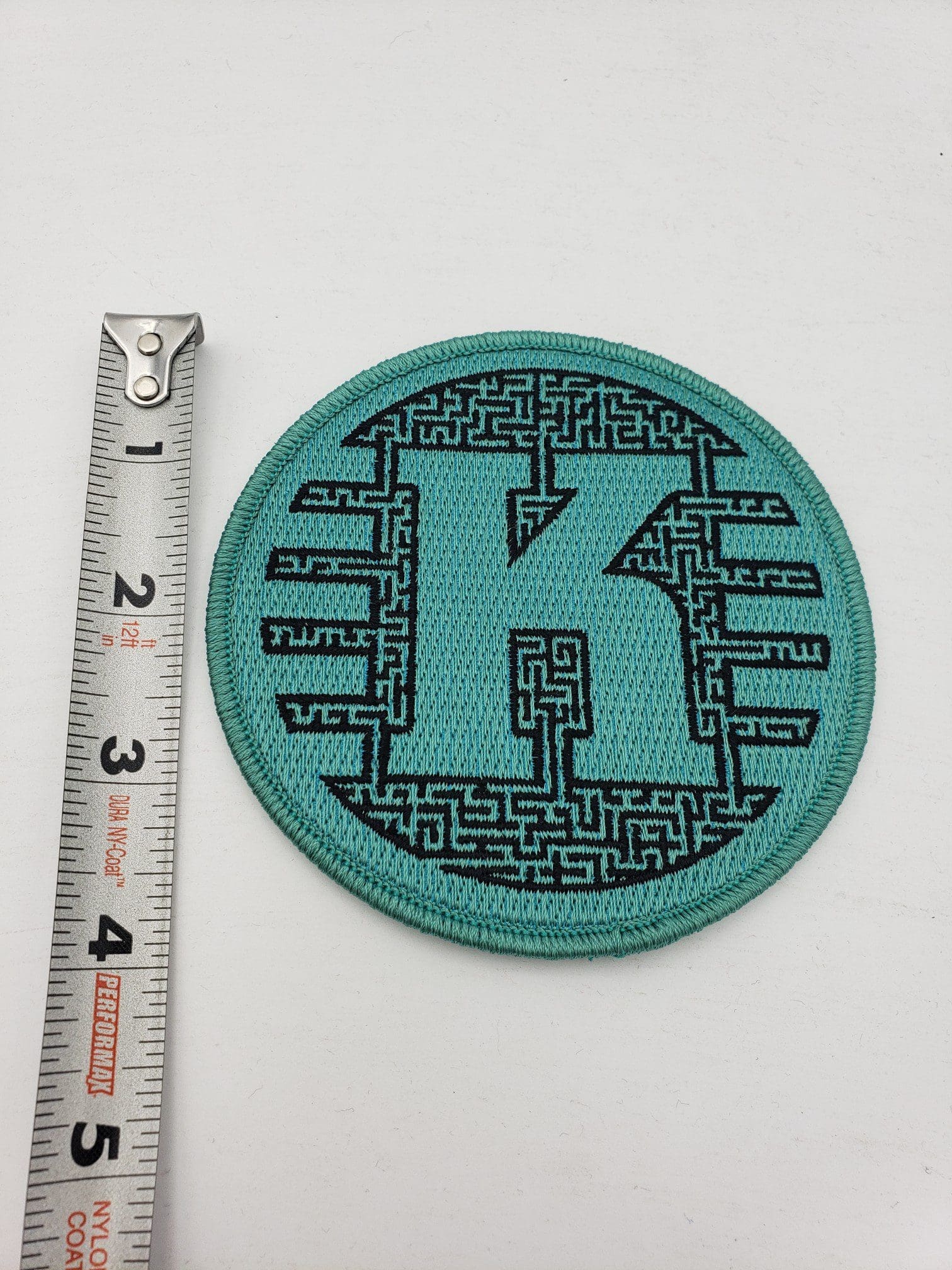 Par Plastics Iron-On Patches disc golf disc detail view