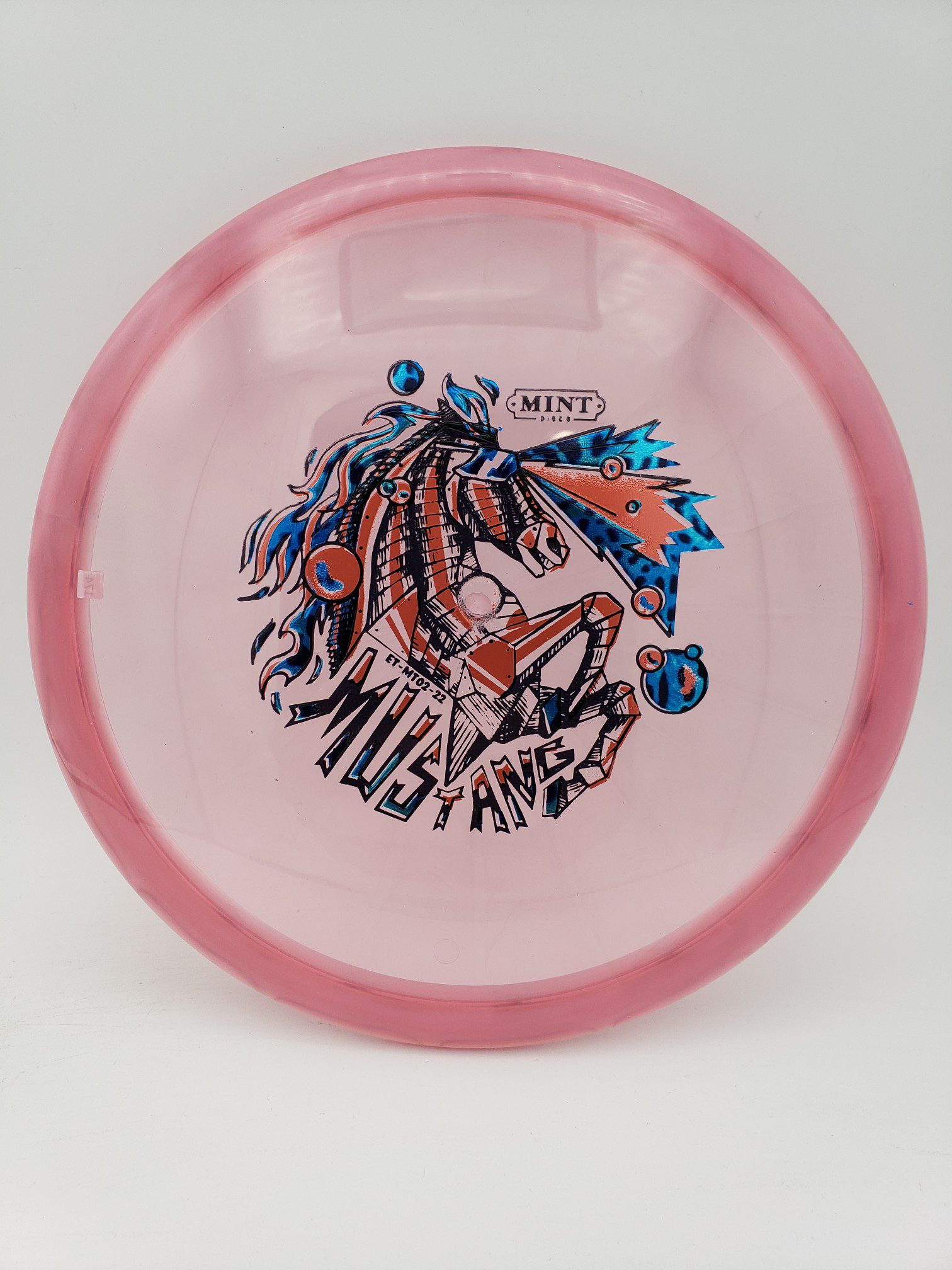 Mint Discs Eternal Mustang 2nd run Robo-Knightleopard foil disc golf disc front view