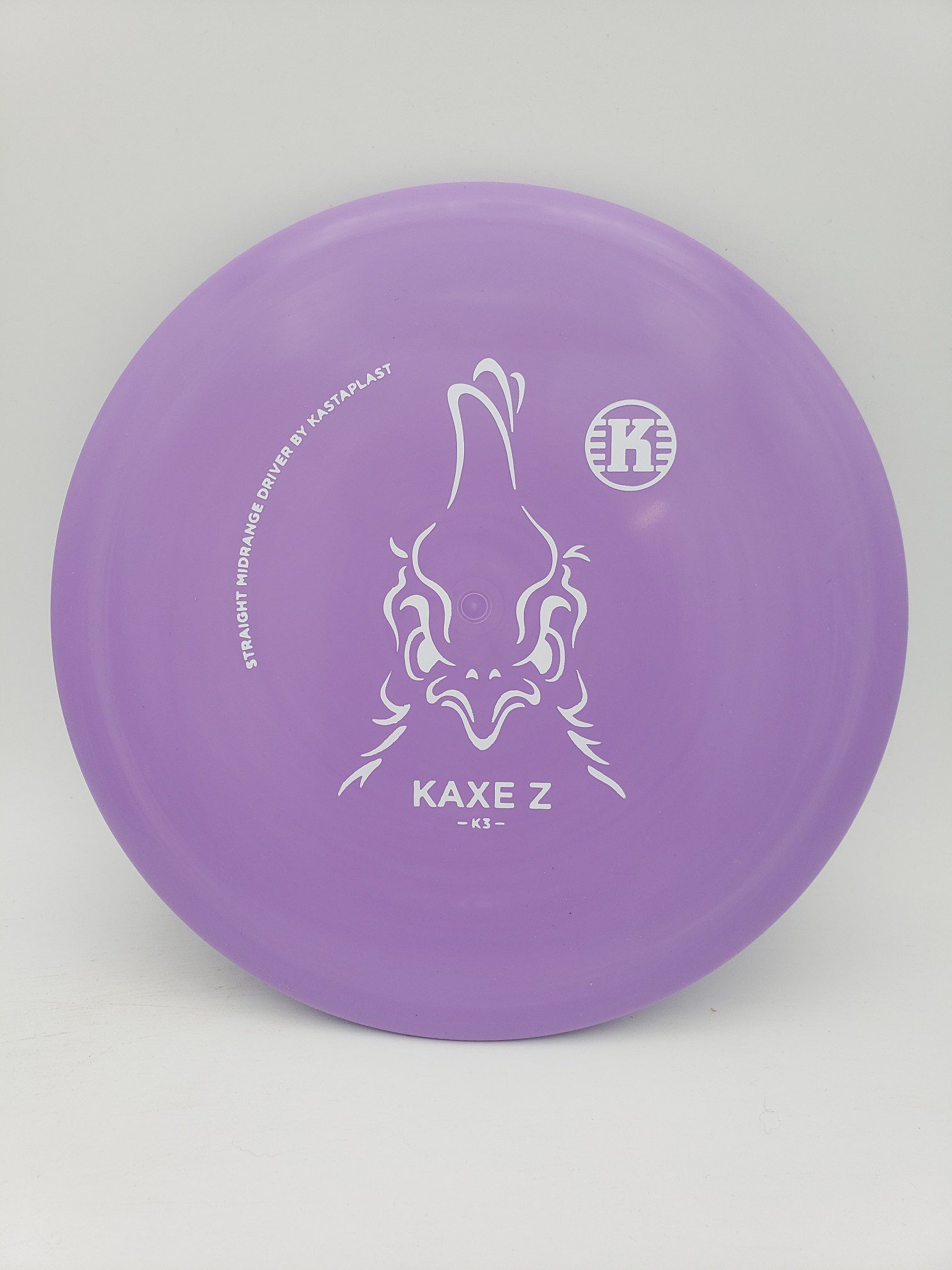 Kastaplast K3 Kaxe Z purple disc golf disc front view