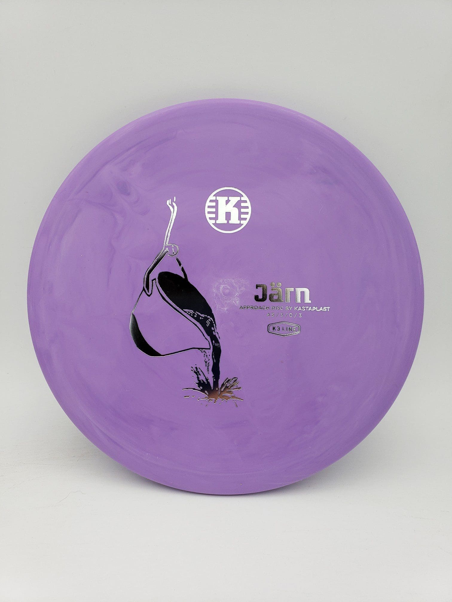 Kastaplast K3 Jrn purple disc golf disc front view