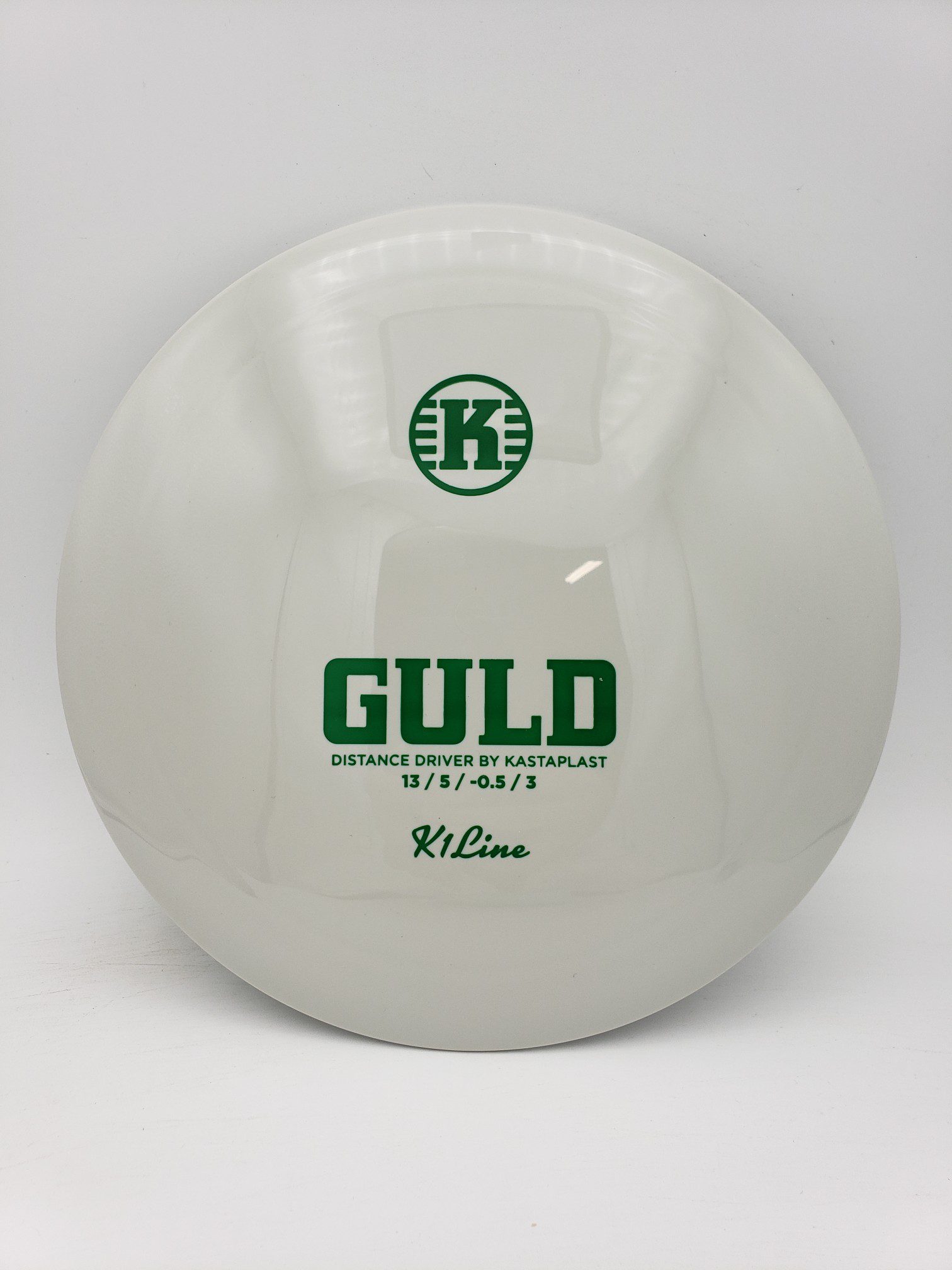 Kastaplast K1 Guld grey disc golf disc front view