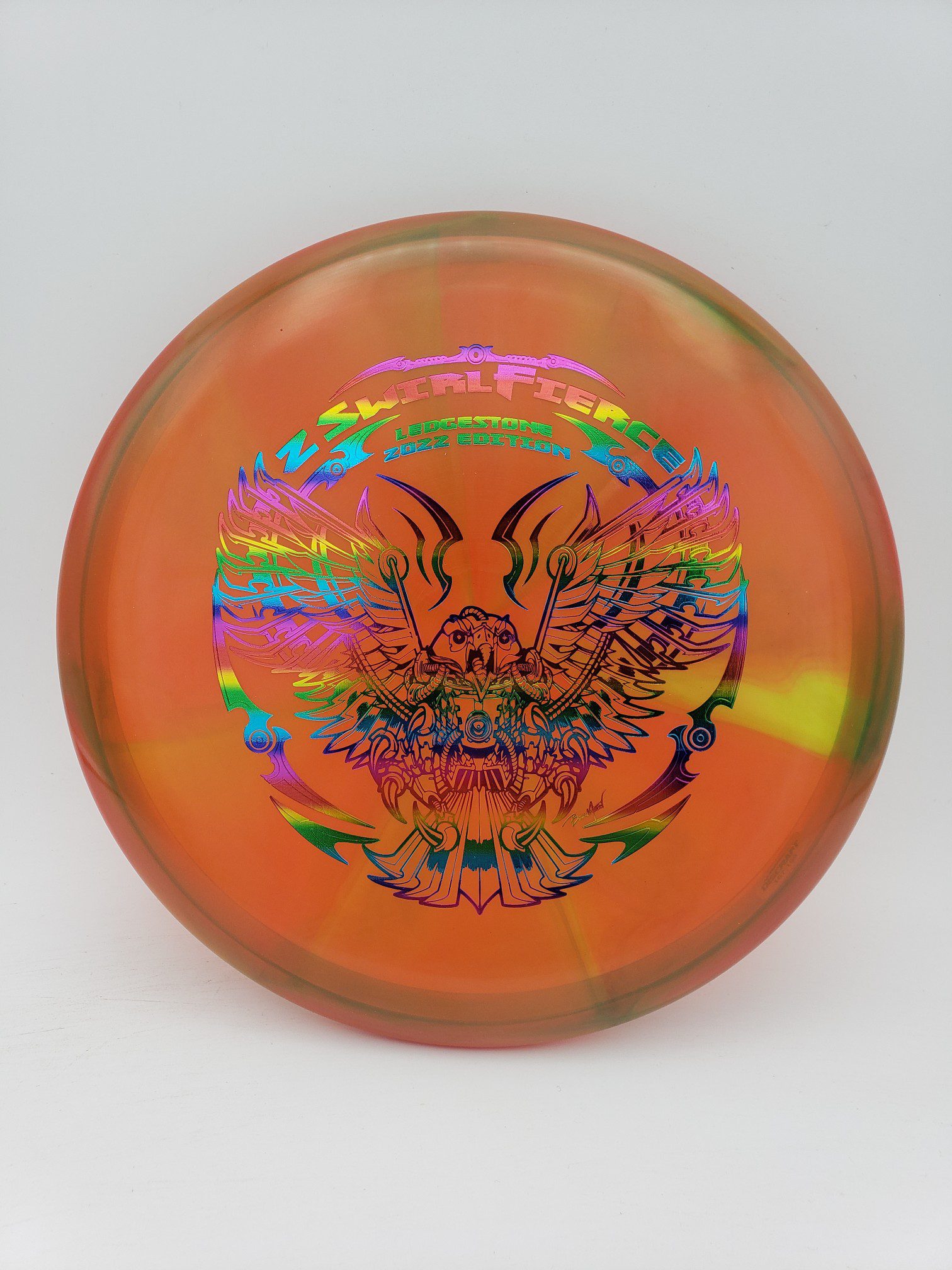 Discraft Ledgestone 2022 Z Swirl Fierce disc golf disc front view