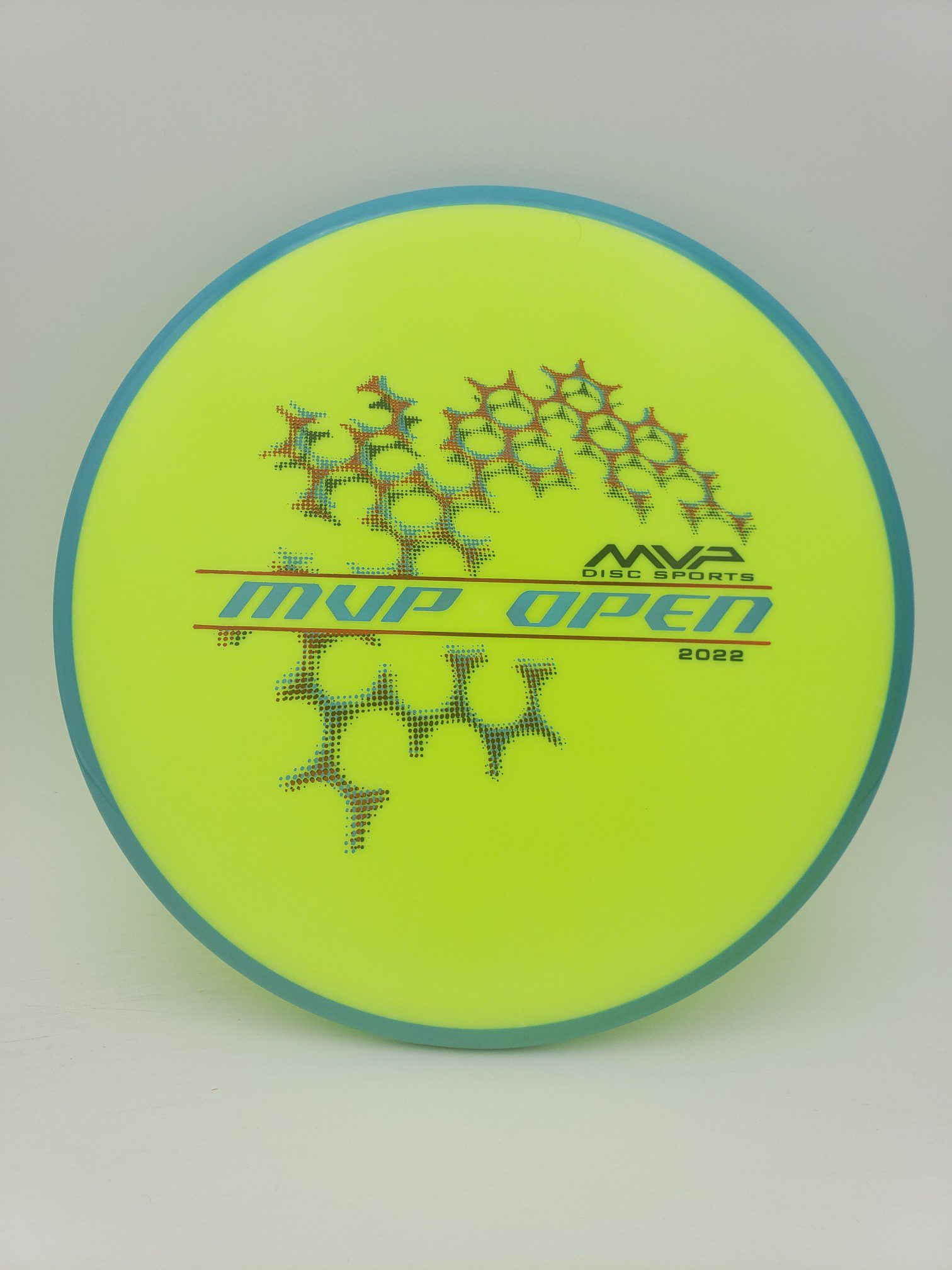 Axiom MVP Open Fission Hex 150and160 class disc golf disc front view