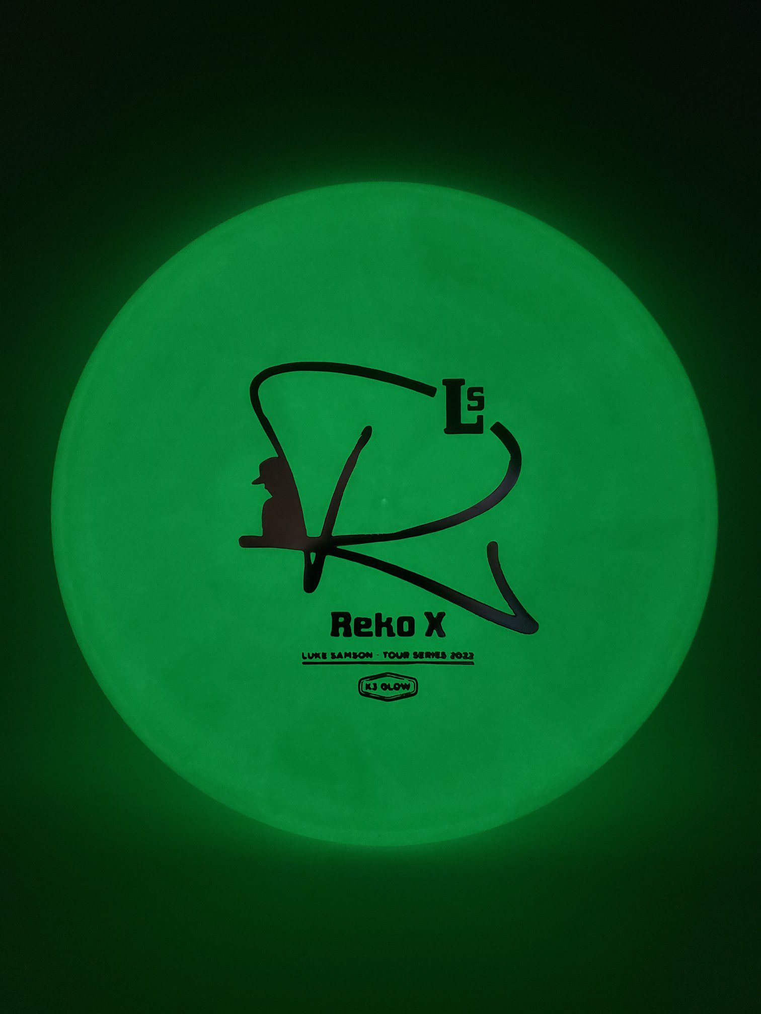 Kastaplast K3 Glow Reko X Luke Samson team series 2022 disc golf disc front view