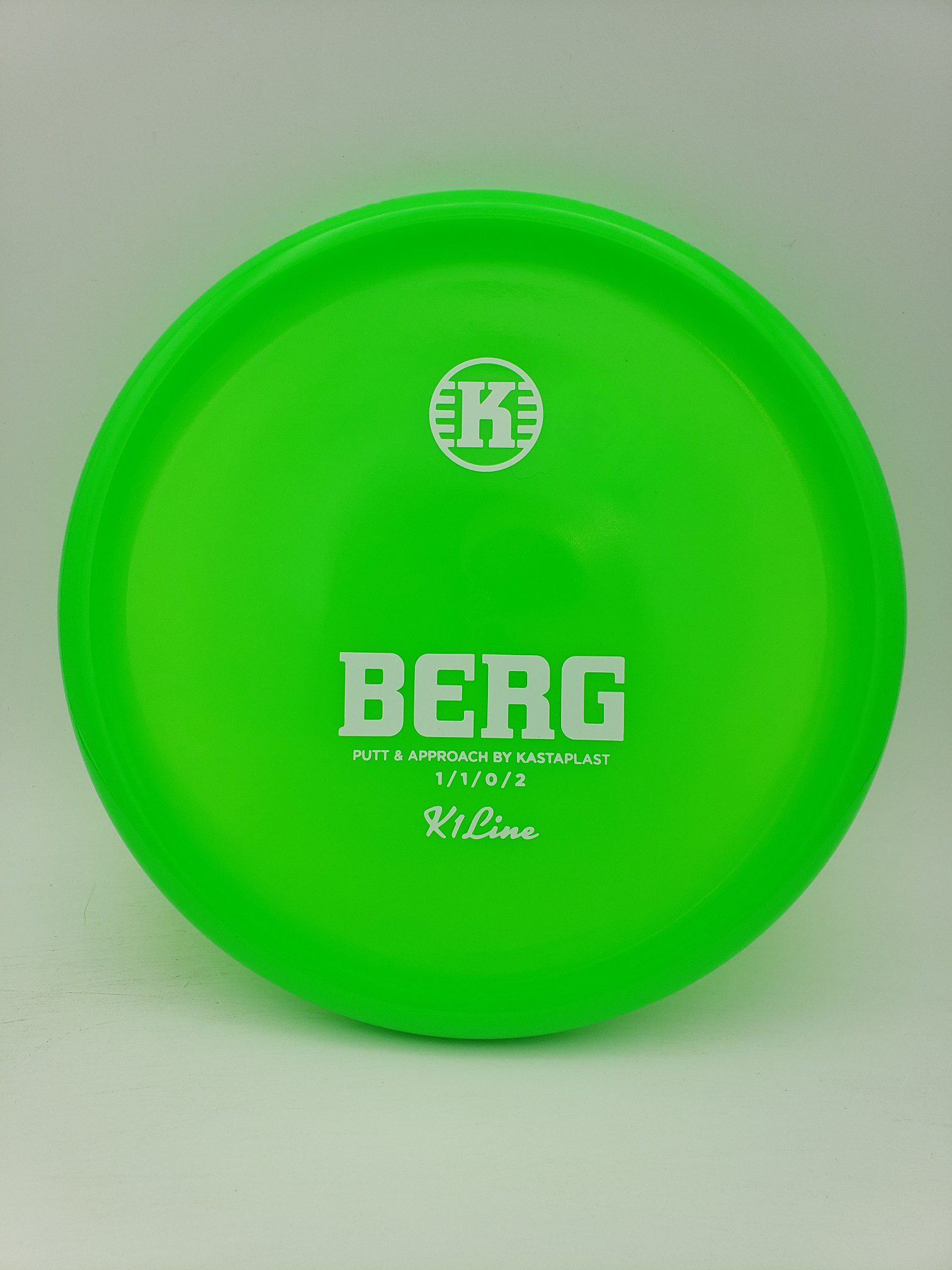 Kastaplast K1 Berg poison green disc golf disc front view