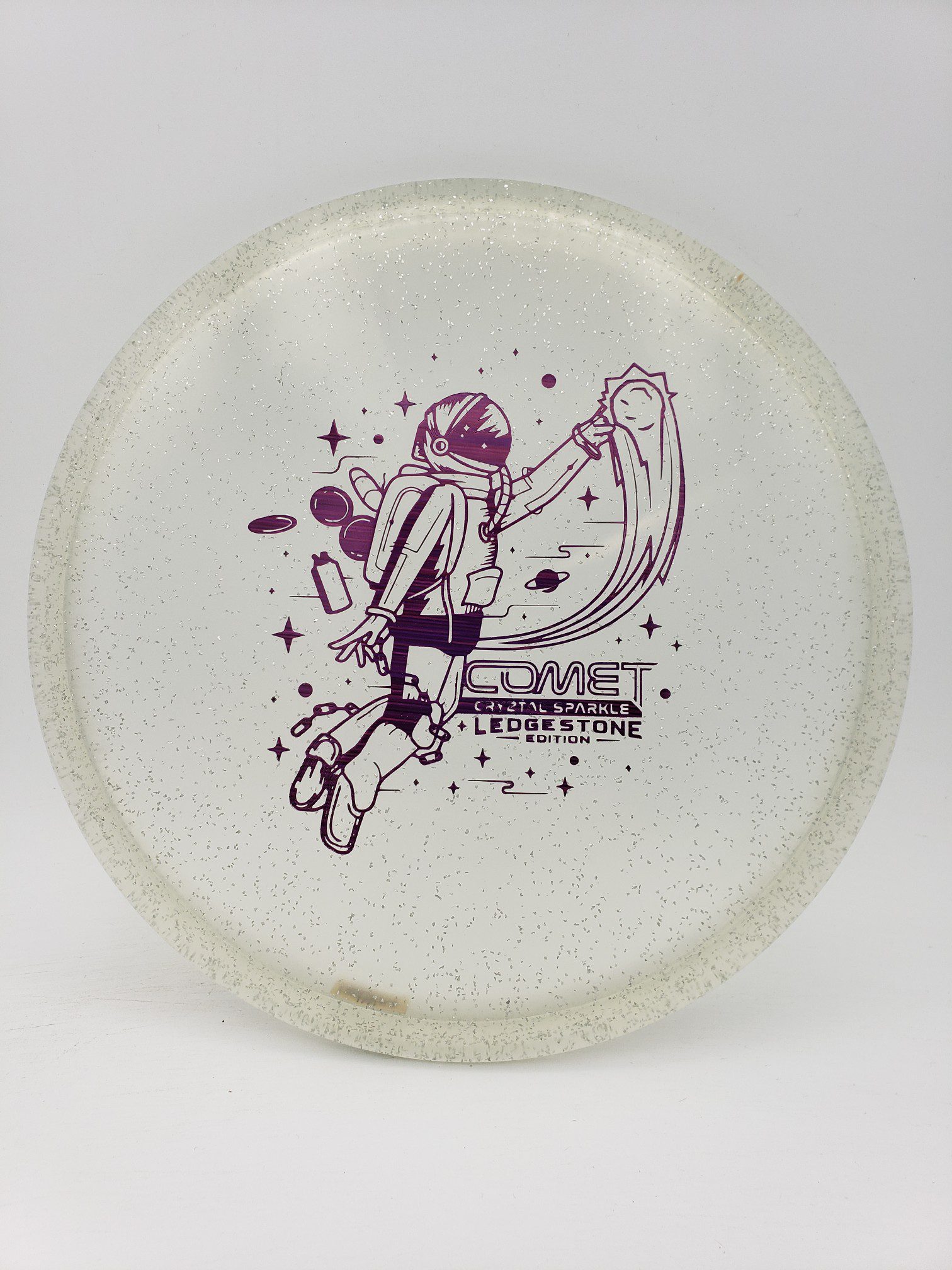 Discraft Ledgestone 2022 Crystal Sparkle Comet disc golf disc front view