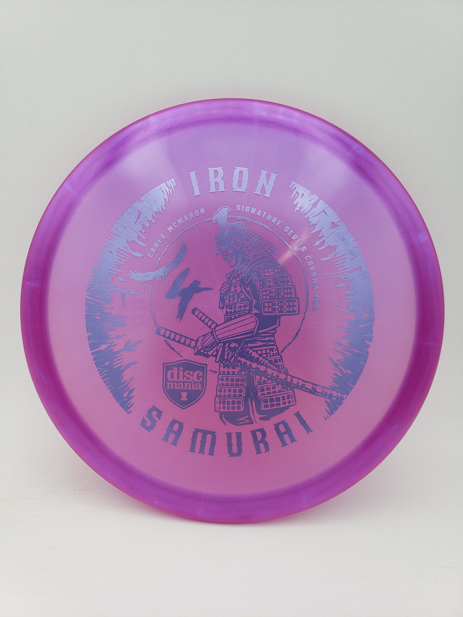 Discmania Iron Samurai 4 - Eagle McMahon Signature Series Chroma MD3 disc golf disc front view