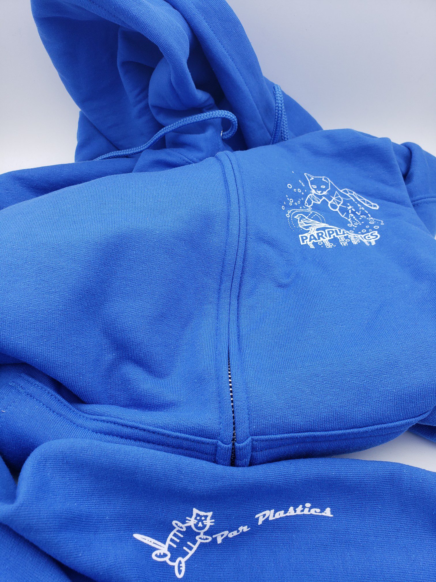 Par Plastics AT-AT Cat Zip-Up Blend Hoodies disc golf disc back view