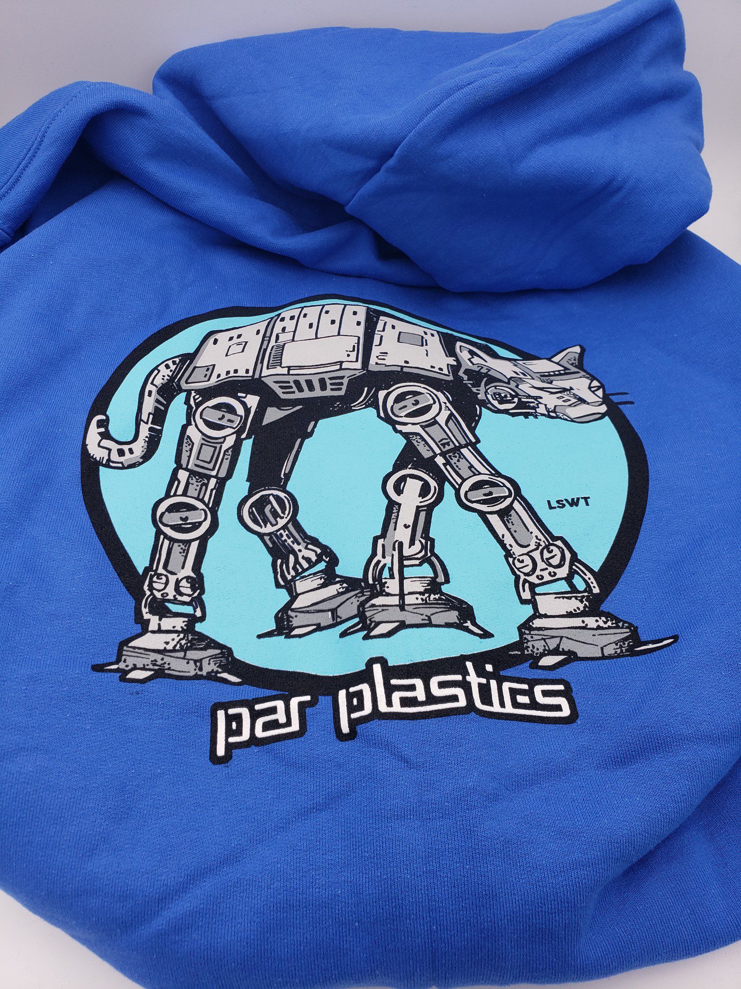 Par Plastics AT-AT Cat Zip-Up Blend Hoodies disc golf disc side view