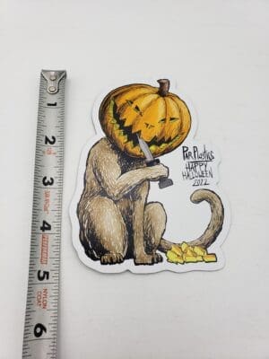 Par Plastics Pumpkinhead Kitty magnet by ZAM disc golf disc front view