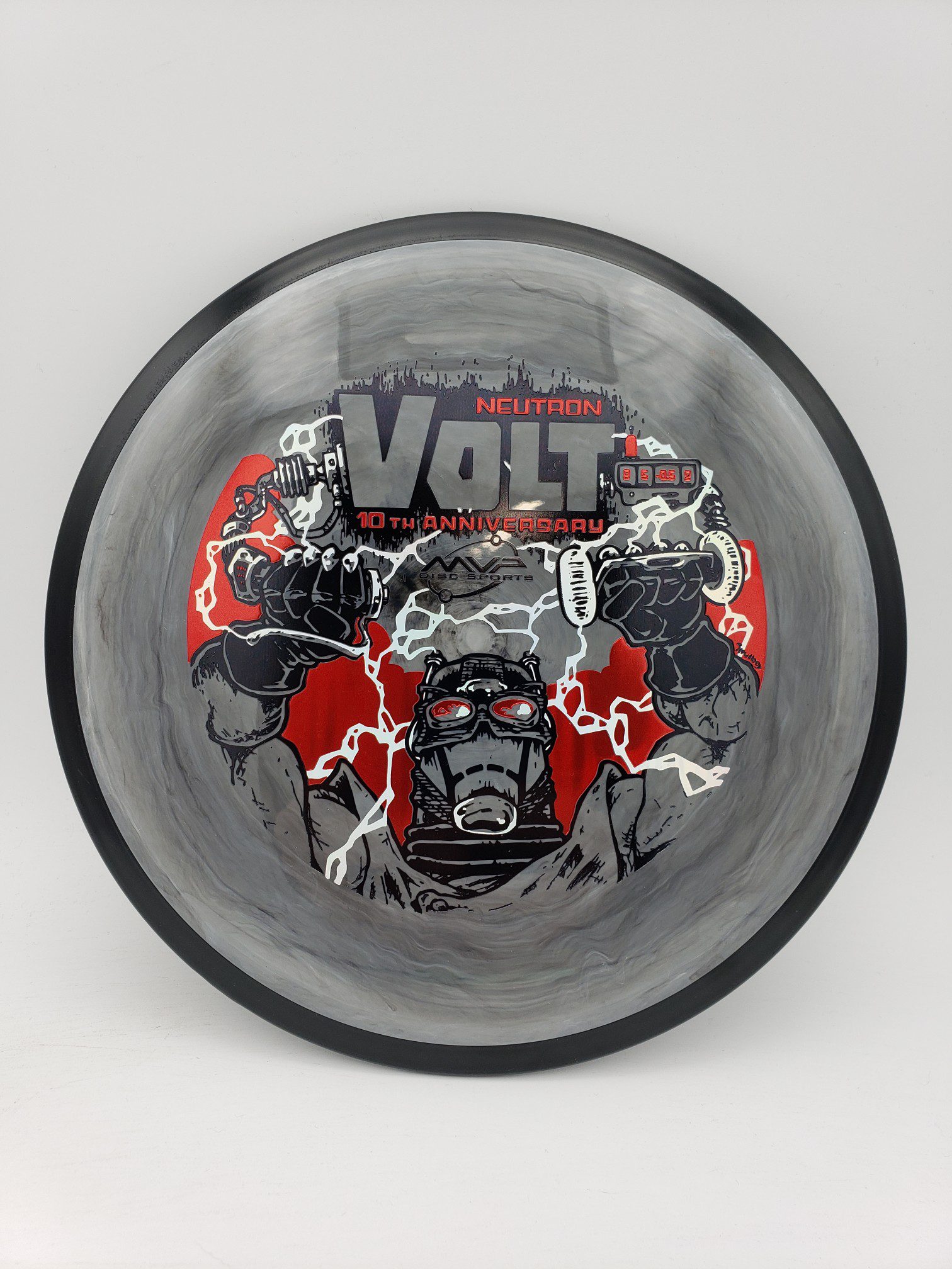 MVP Neutron Volt 10 year anniversary SE disc golf disc front view