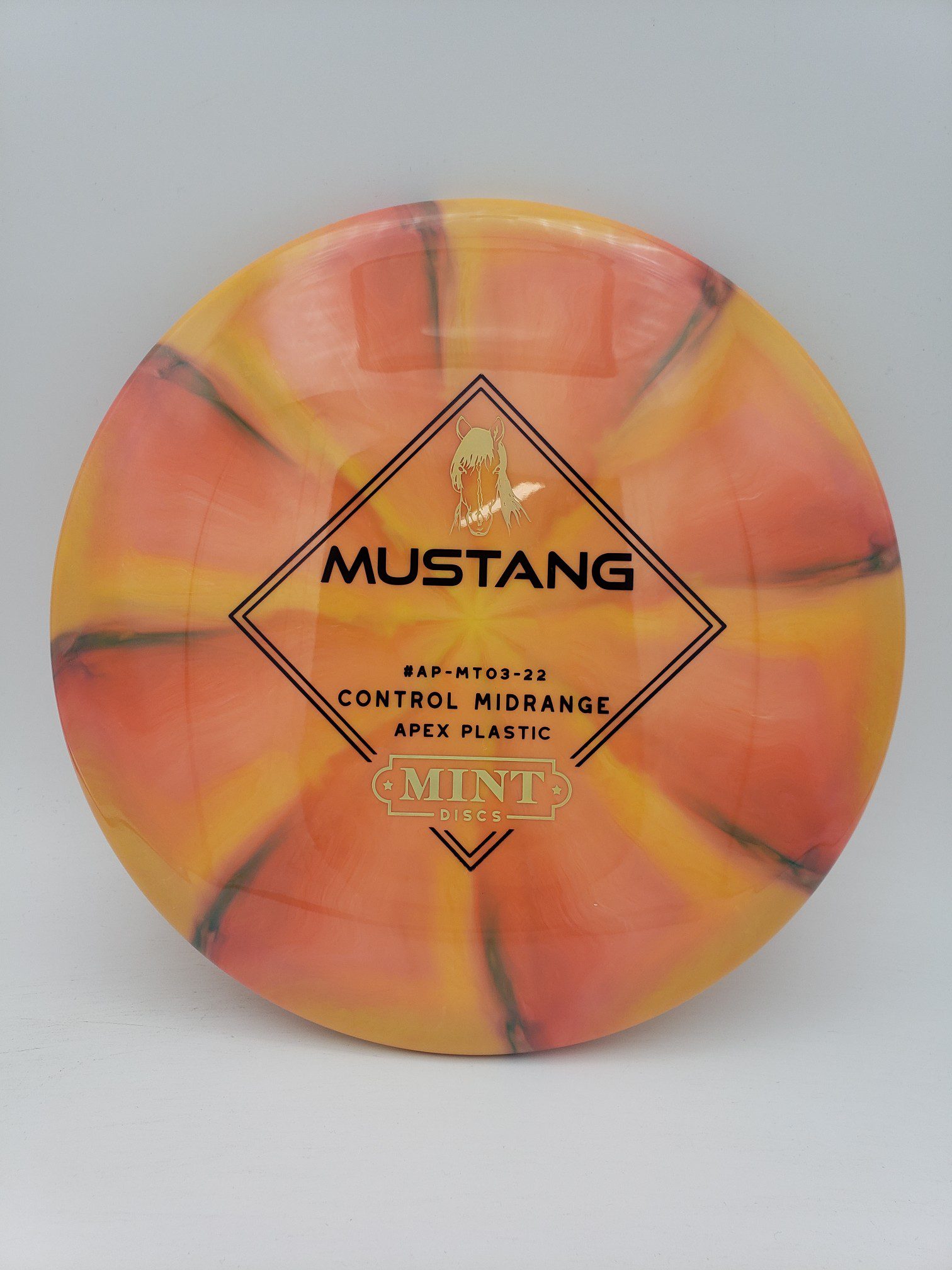 Mint Discs Swirly Apex Mustang 3rd run Copy disc golf disc back view