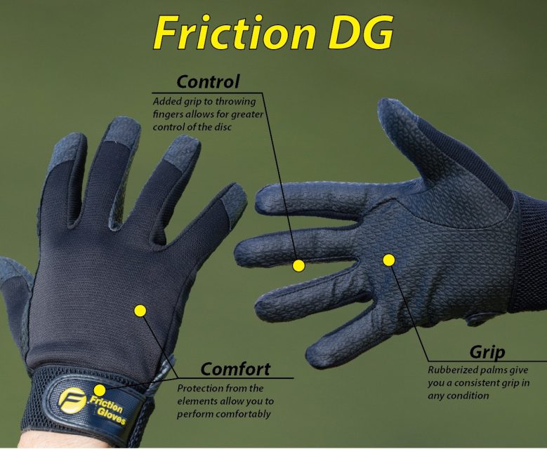 Friction disc golf gloves disc golf disc front view
