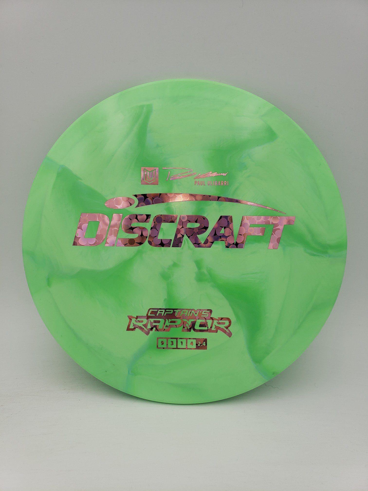 Discraft 2022 ESP Swirl Captain's Raptor 173-174 disc golf disc front view